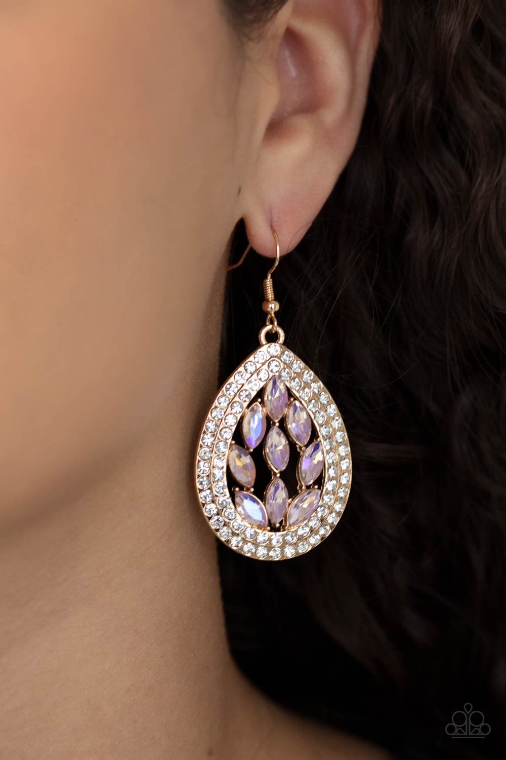 Paparazzi Encased Elegance - Gold Earrings - Pusher P