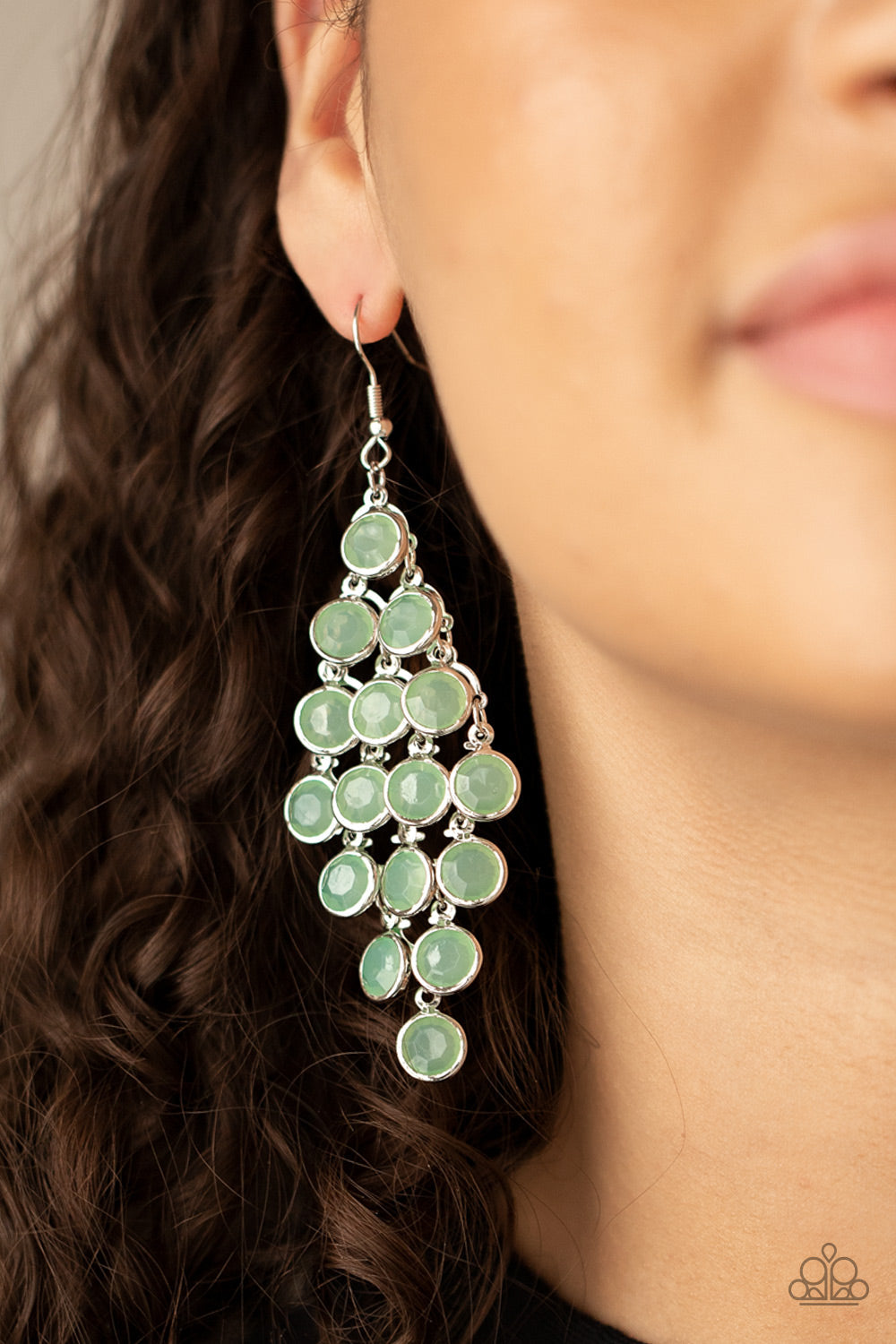 Paparazzi With All DEW Respect - Green Earrings - Pusher P