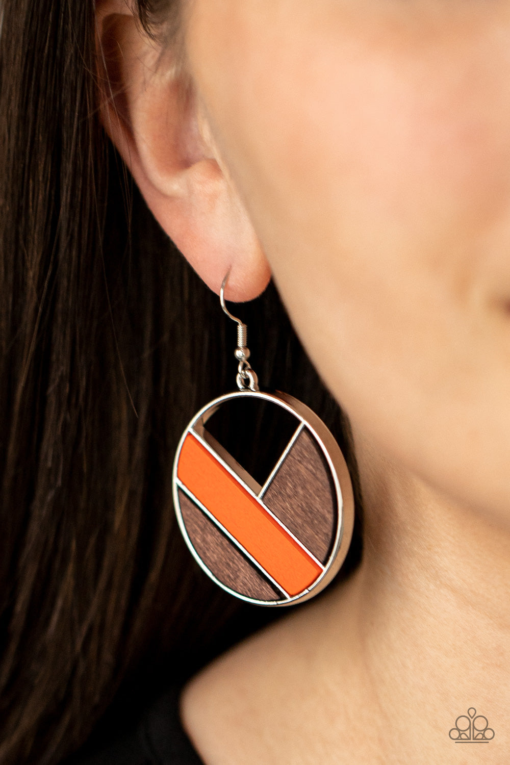 Paparazzi Dont Be MODest - Orange Earrings - Pusher P