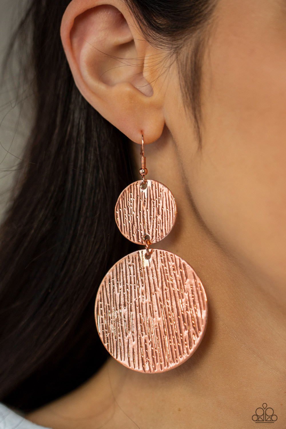 Paparazzi Status CYMBAL - Copper Earrings - Pusher P