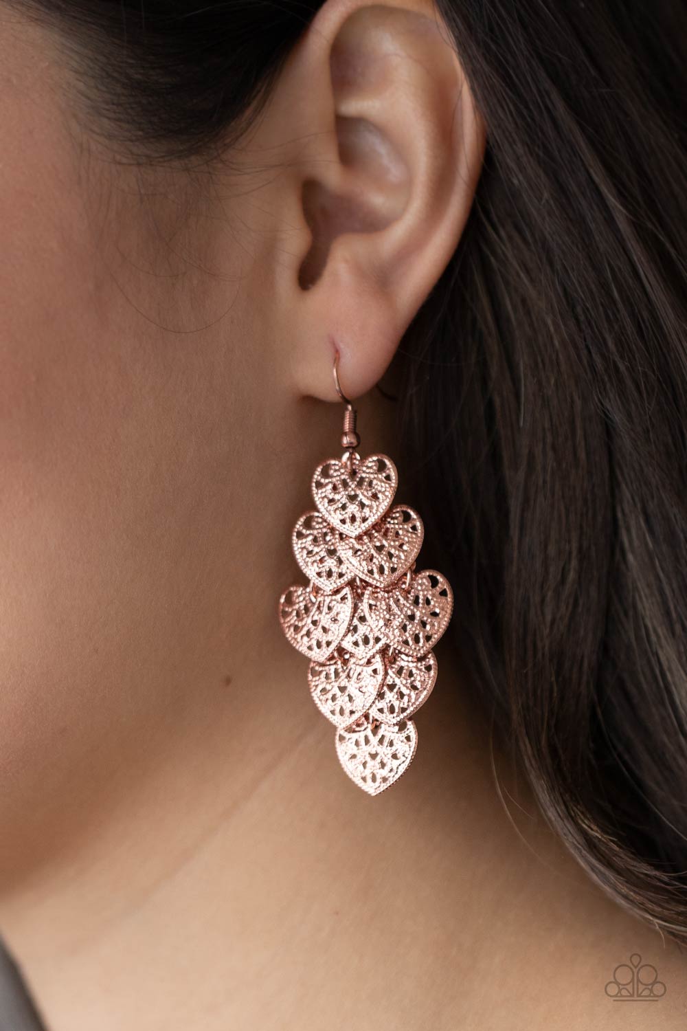 Paparazzi Shimmery Soulmates - Copper Earrings - Pusher P
