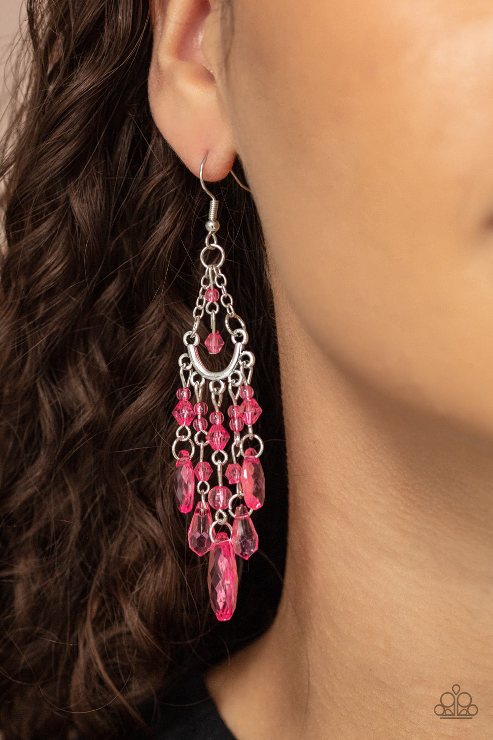 Paparazzi Paid Vacation - Pink Earrings - Pusher P
