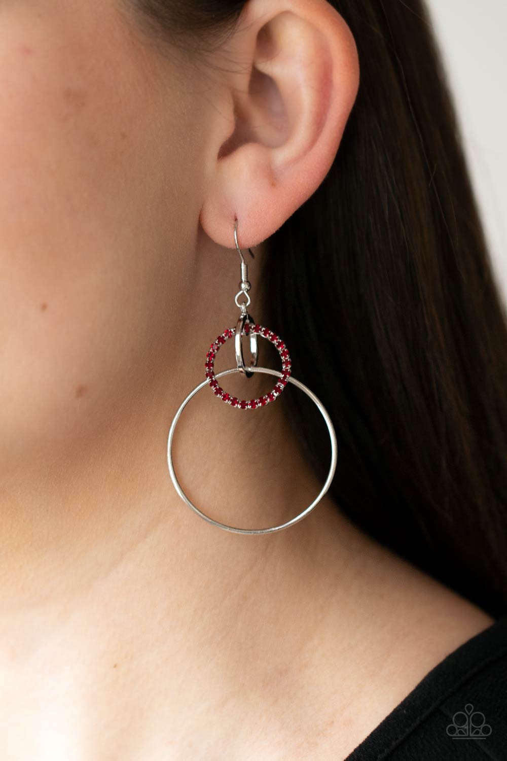 Paparazzi In An Orderly Fashion - Red Earrings - Pusher P