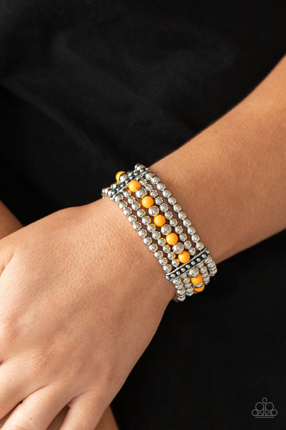 Paparazzi Gloss Over The Details - Orange Bracelet - Pusher P