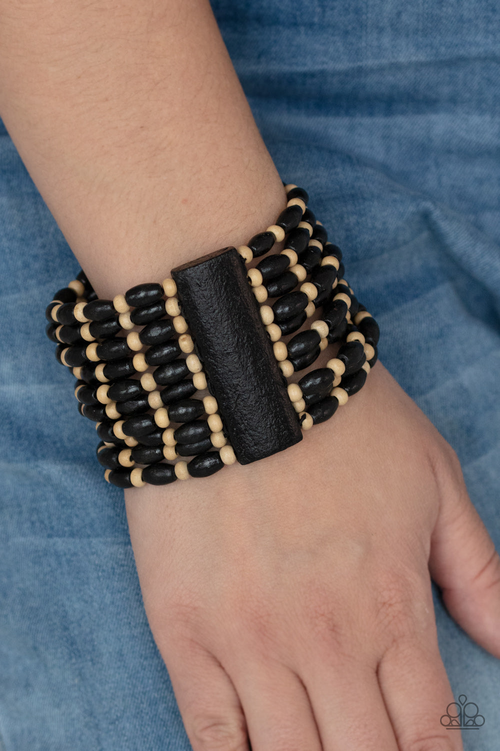 Paparazzi Cayman Carnival - Black Bracelet - Pusher P Paparazzi jewelry images