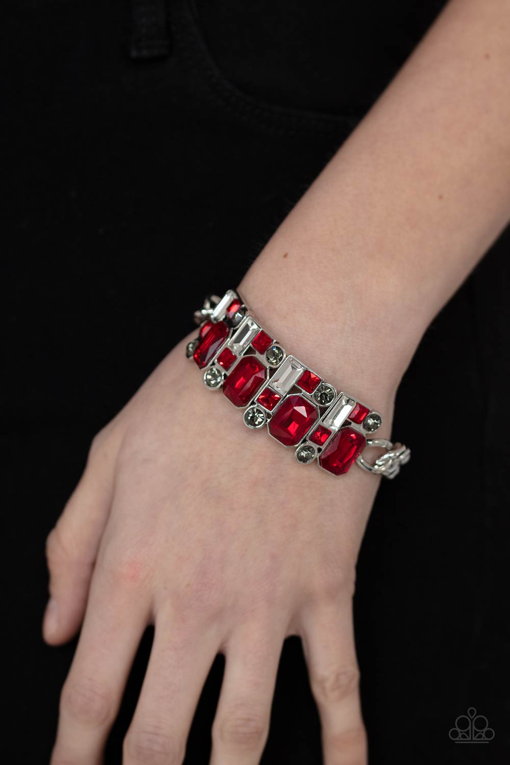 Paparazzi Urban Crest - Red Bracelet - Pusher P