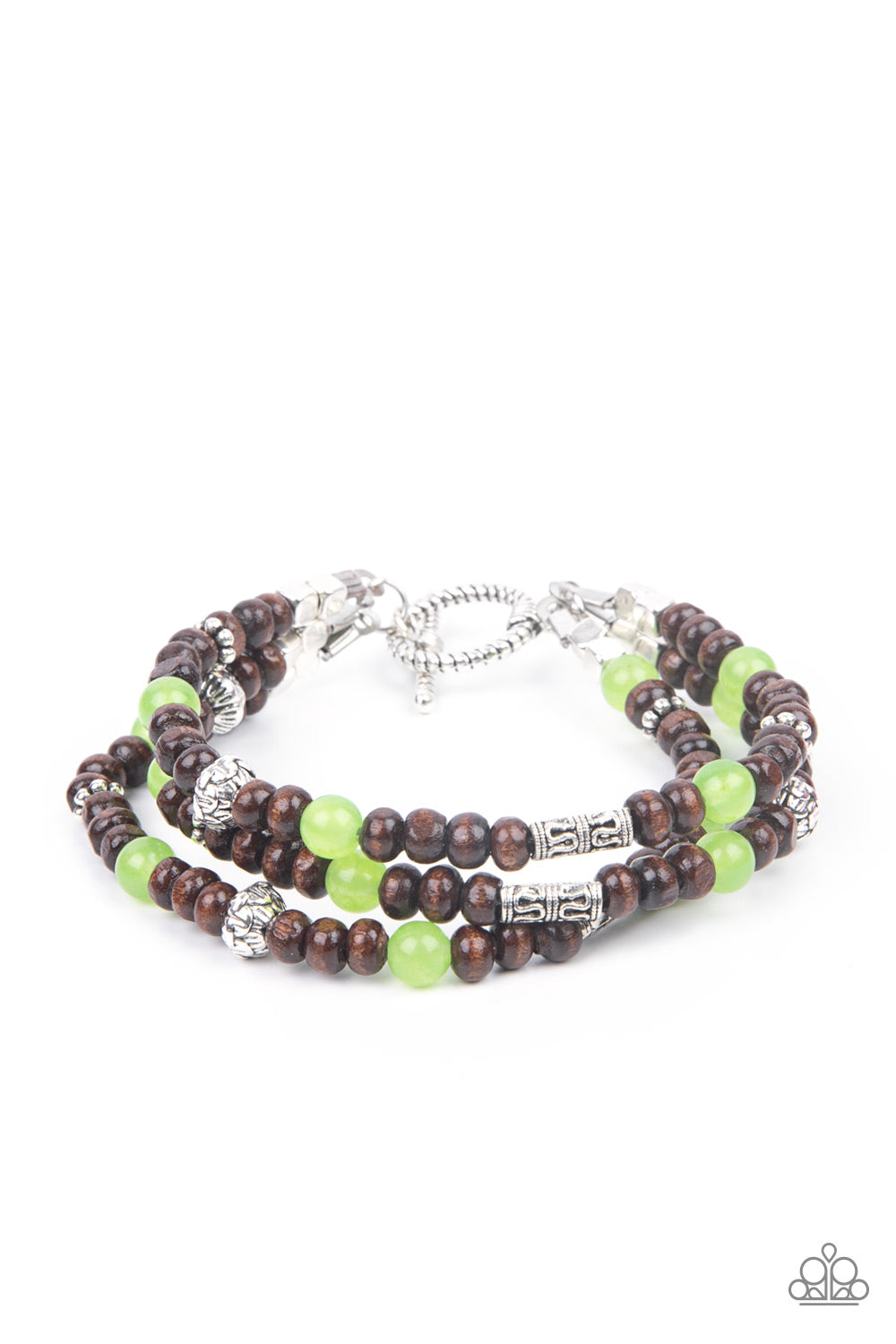 Paparazzi Woodsy Walkabout - Green Bracelet - Pusher P
