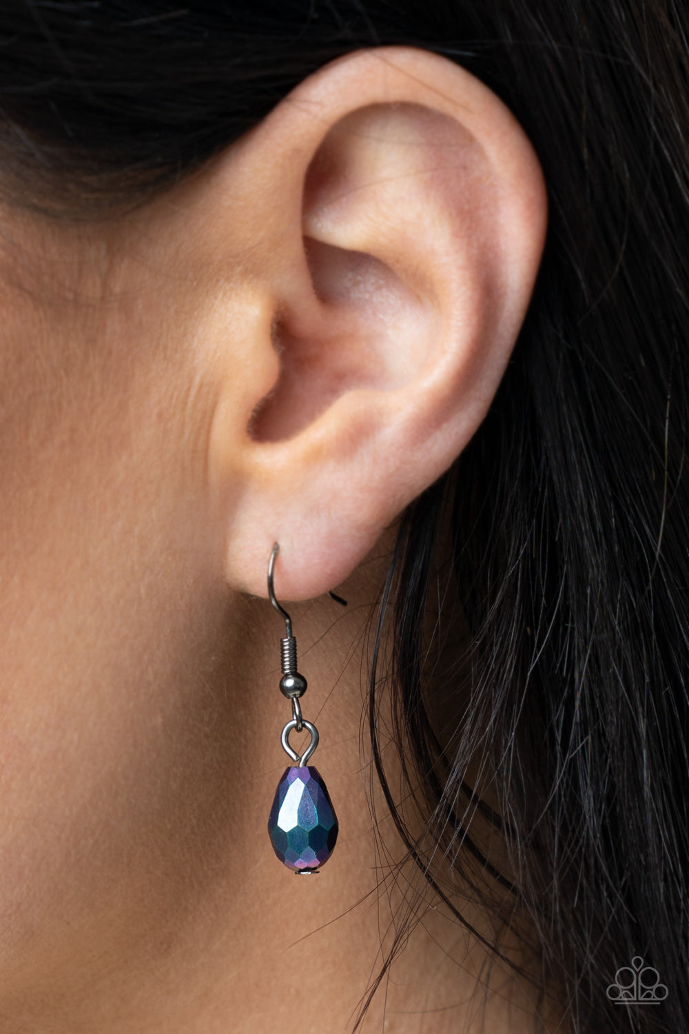 Paparazzi Teasable Teardrops - Multi Necklace - May 2021 Life Of The Party Exclusive - Pusher P