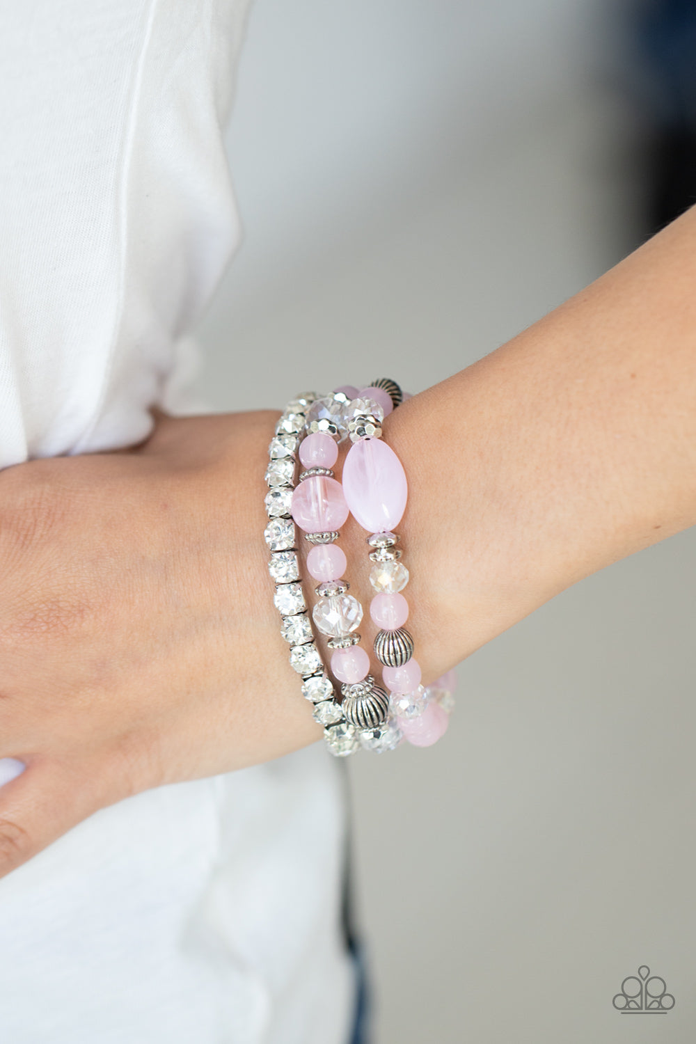 Paparazzi Ethereal Etiquette - Pink Bracelet - Pusher P