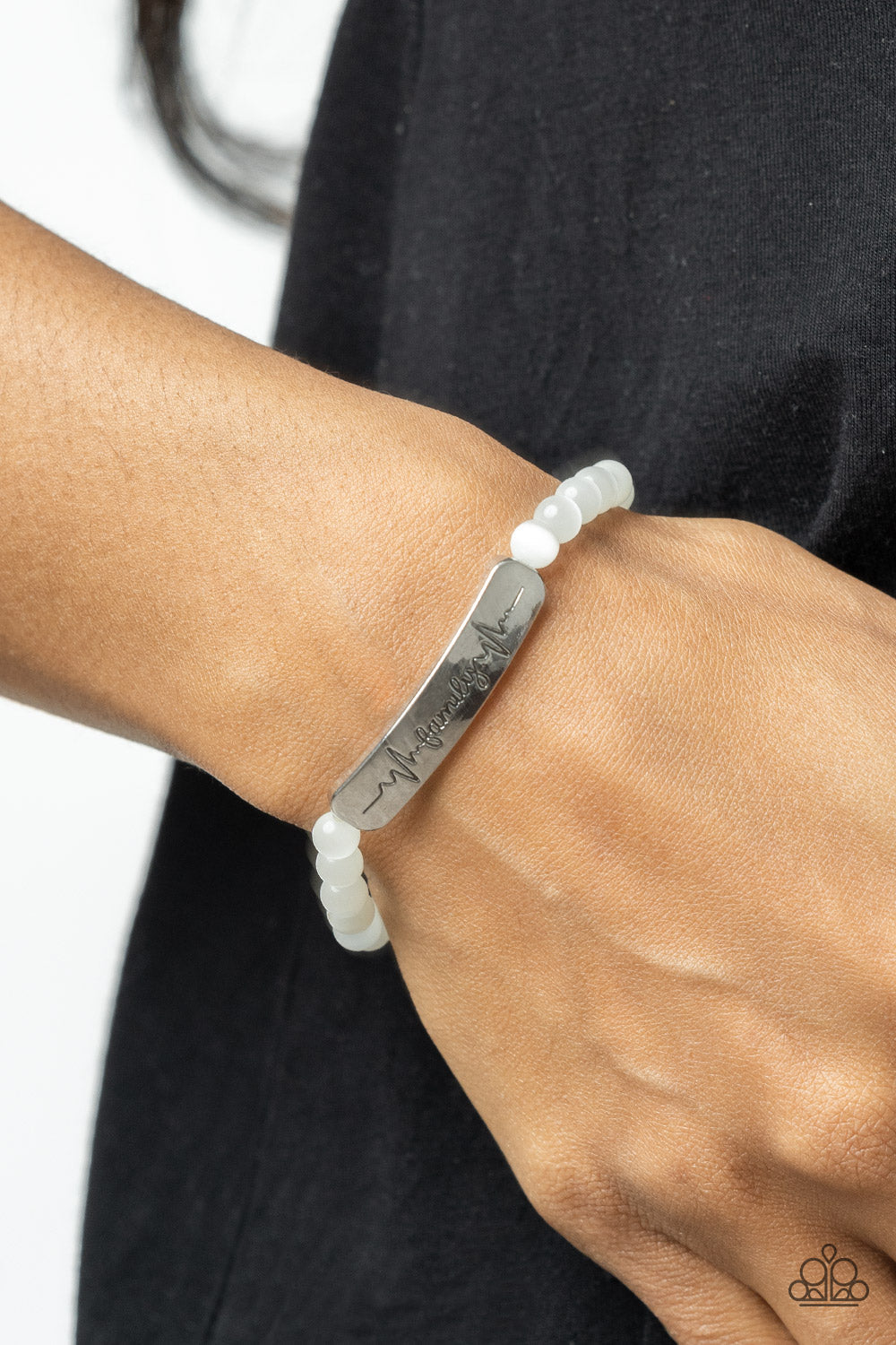 Paparazzi Family is Forever - White Bracelet - Pusher P