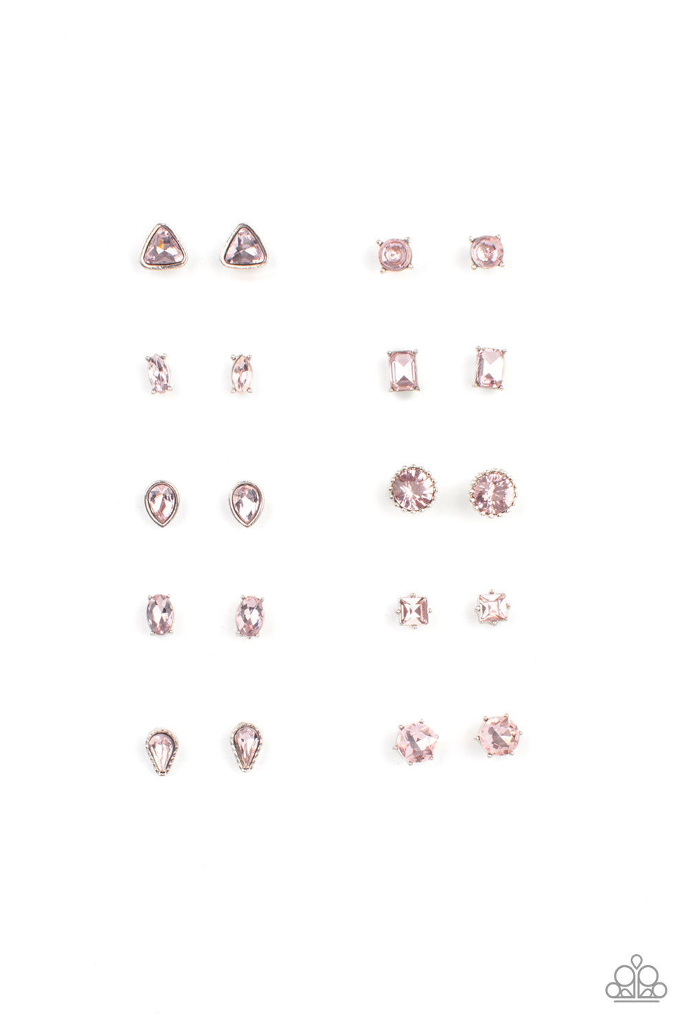 Paparazzi Starlet Shimmer Pink Rhinestones Post Earrings - Pusher P