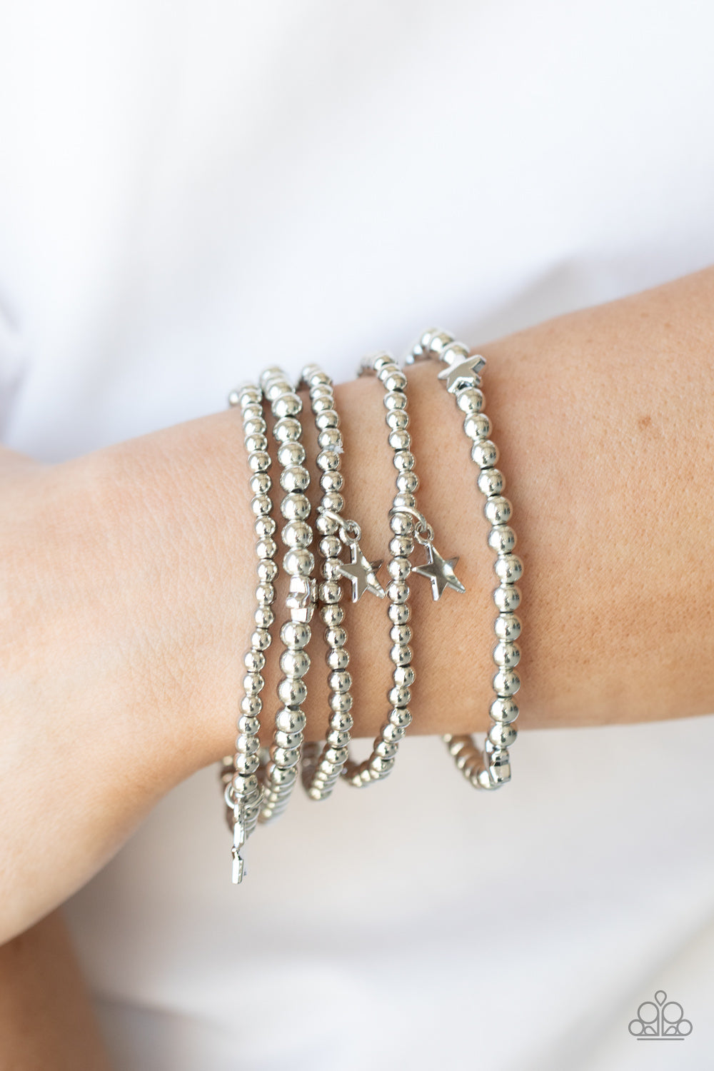 Paparazzi American All-Star - Silver Bracelet - Pusher P