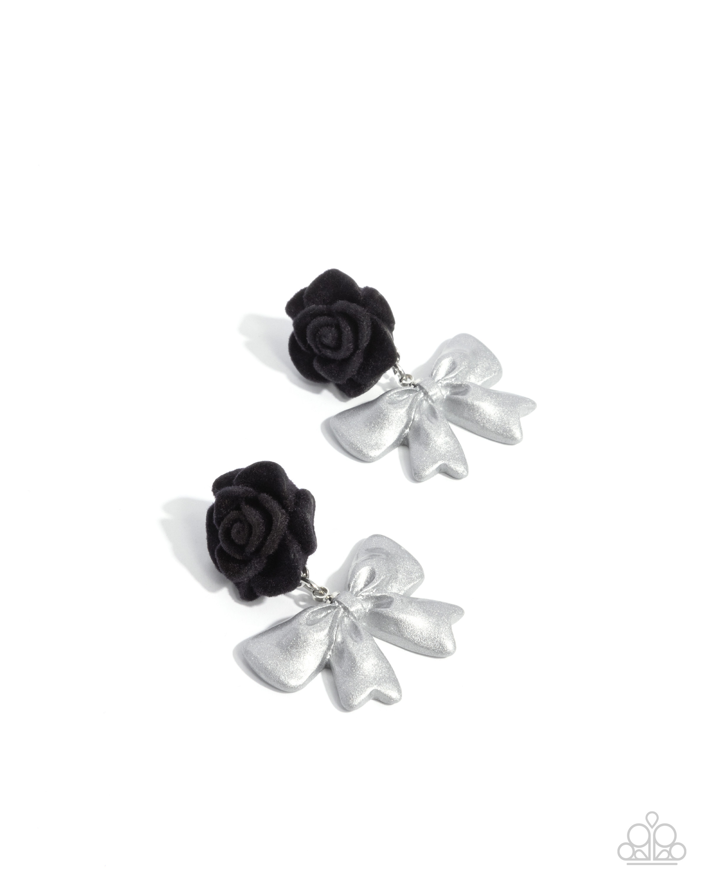 Rosette Rarity - Black Earrings | Paparazzi Accessories
