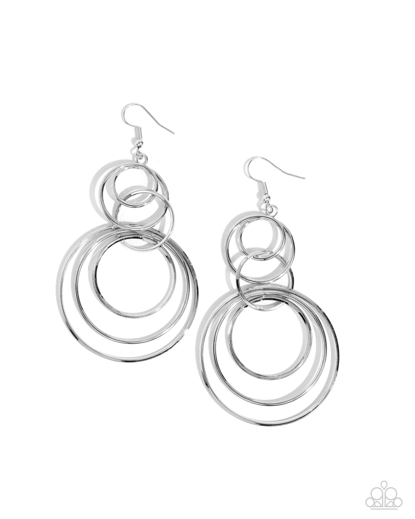Disorienting Demure - Silver Earrings | Paparazzi Accessories