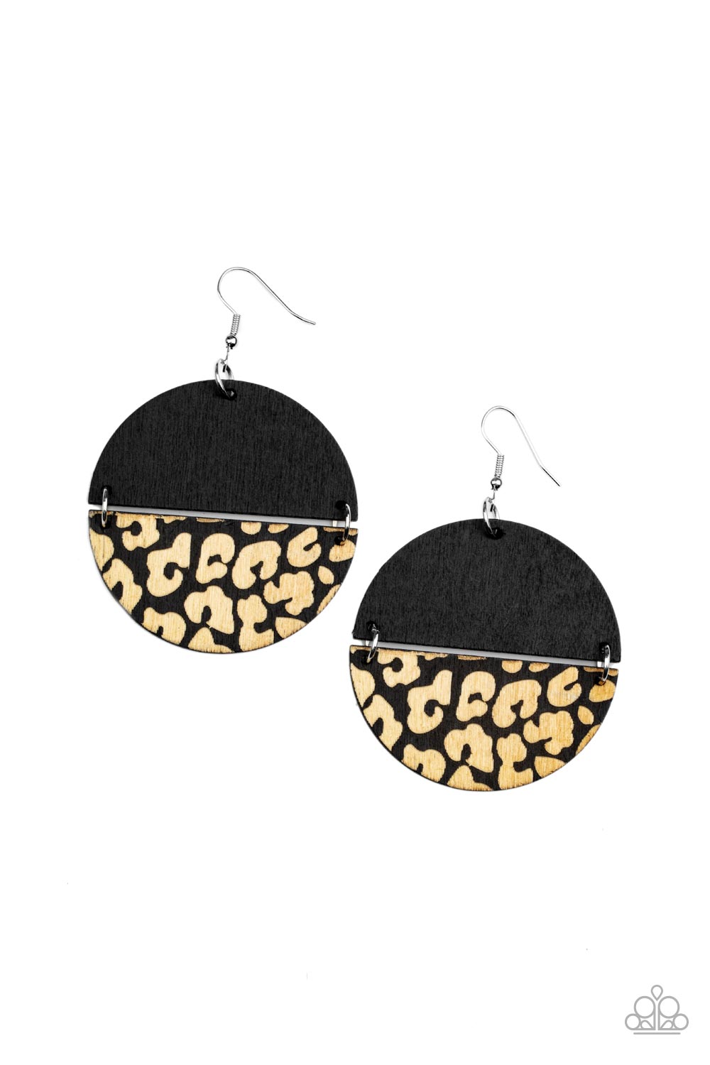 Jungle Catwalk - Black Earrings | Paparazzi Accessories