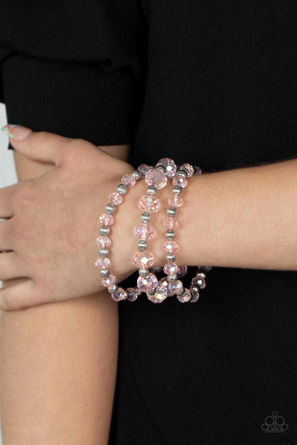 Paparazzi Eiffel Tower Tryst - Pink Bracelet - Pusher P