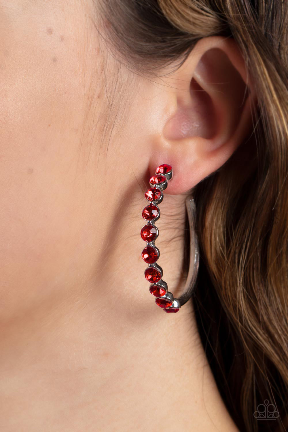 Paparazzi Photo Finish - Red Earrings - Pusher P