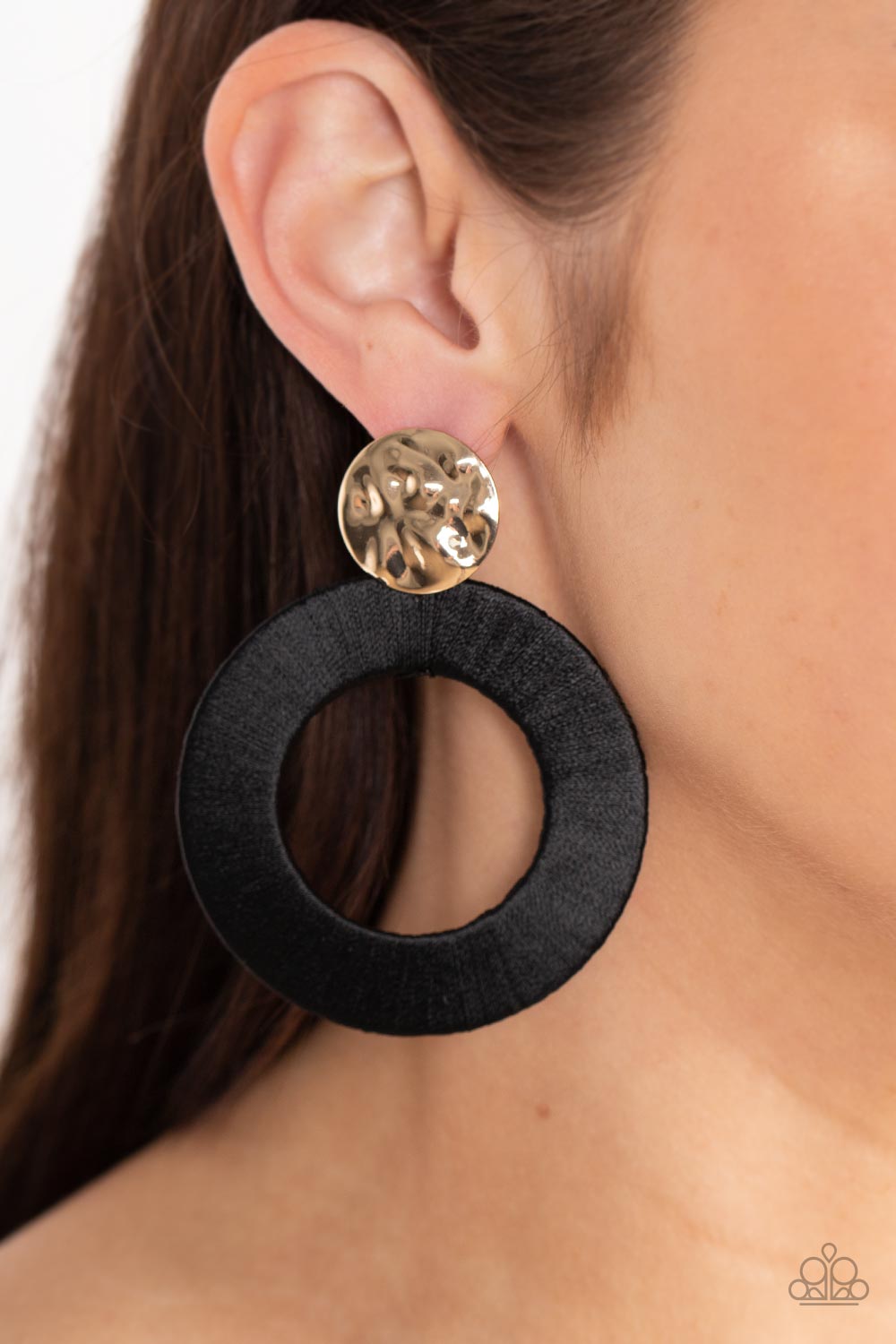 Paparazzi Strategically Sassy - Black Earrings - Pusher P