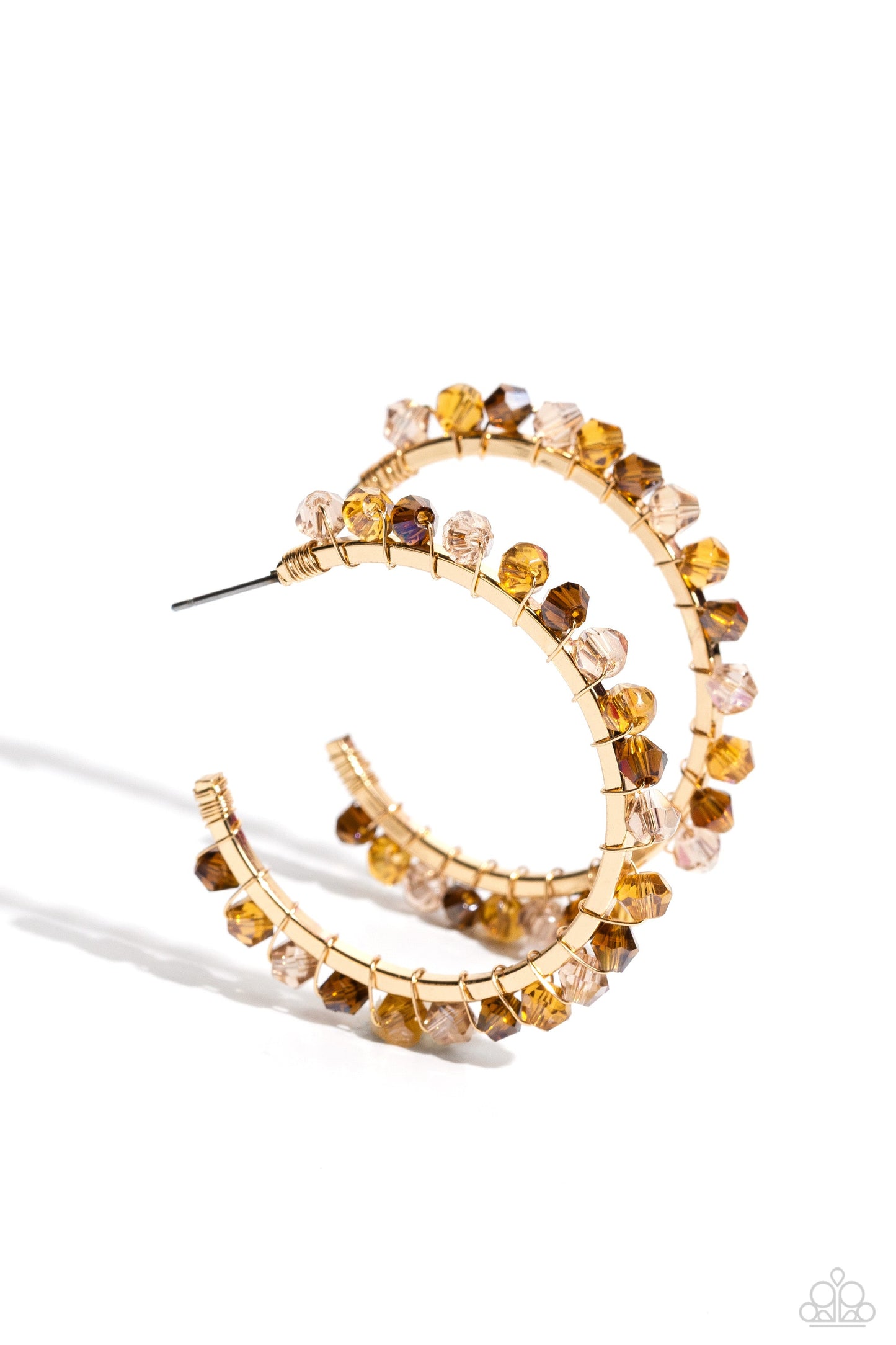 Halo Hustle - Brown Earrings | Paparazzi Accessories