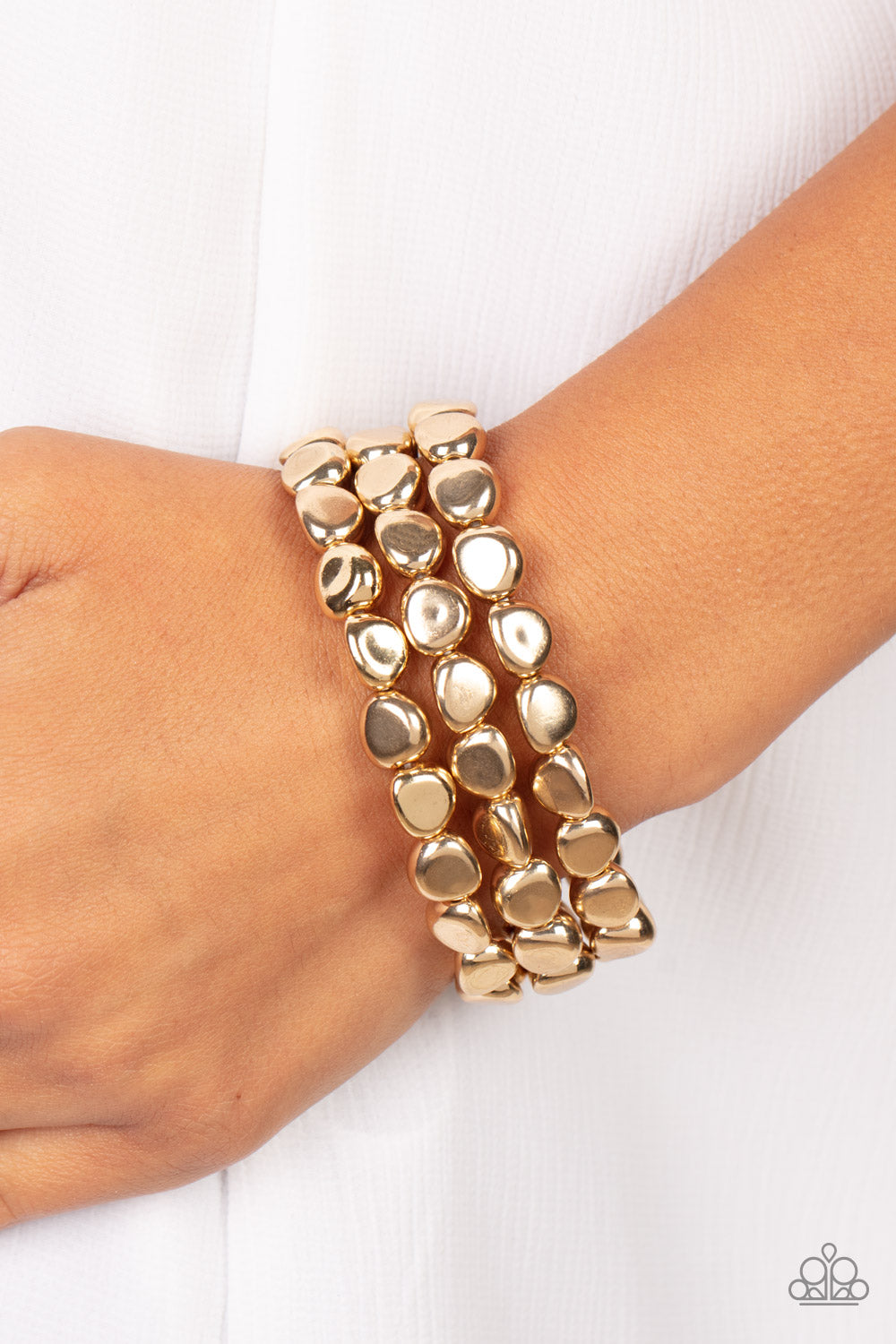 Paparazzi HAUTE Stone - Gold Bracelet - Pusher P