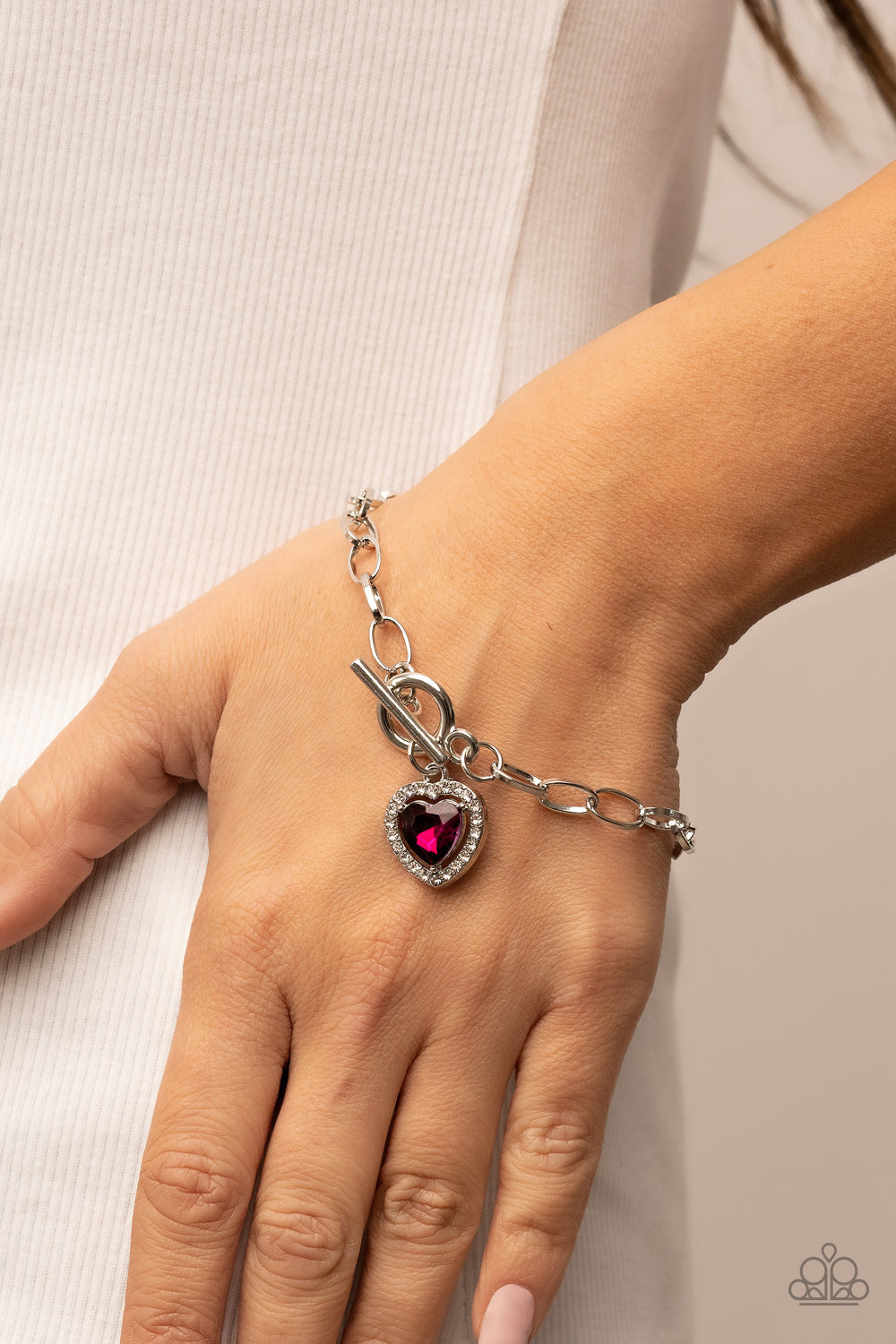 Paparazzi Till DAZZLE Do Us Part - Pink Bracelet - Pusher P