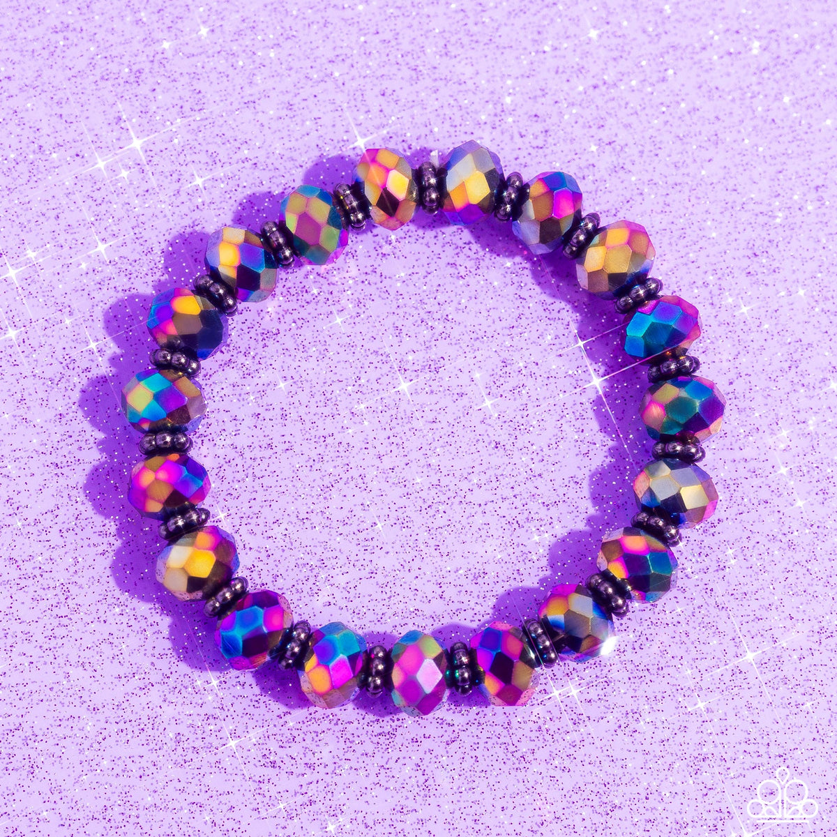 Shimmering Satisfaction - Multi Oil Spill Bracelet - Pink Zi Collection | Paparazzi Accessories
