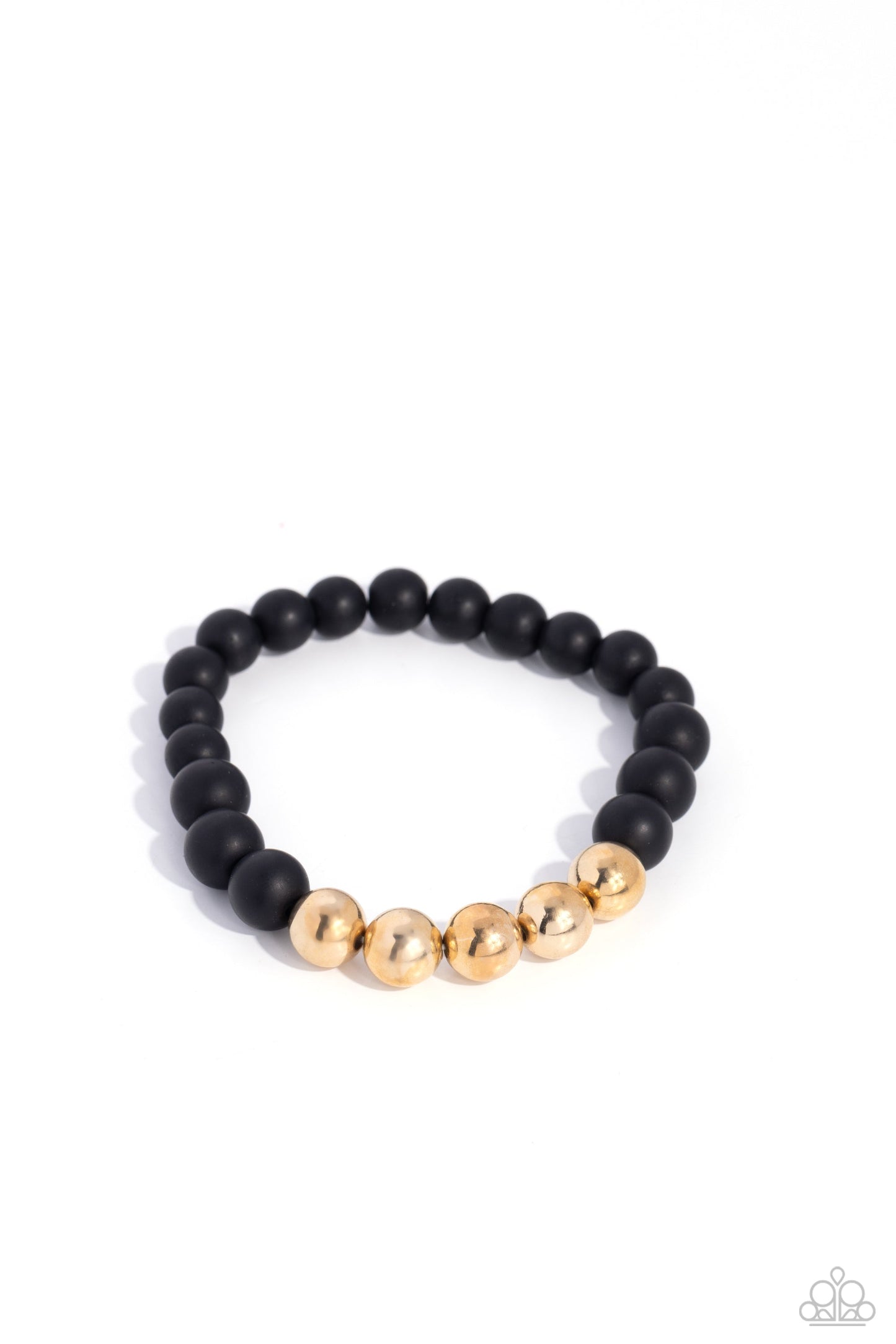 METALHEAD in the Clouds - Gold Bracelet - Black | Paparazzi Accessories