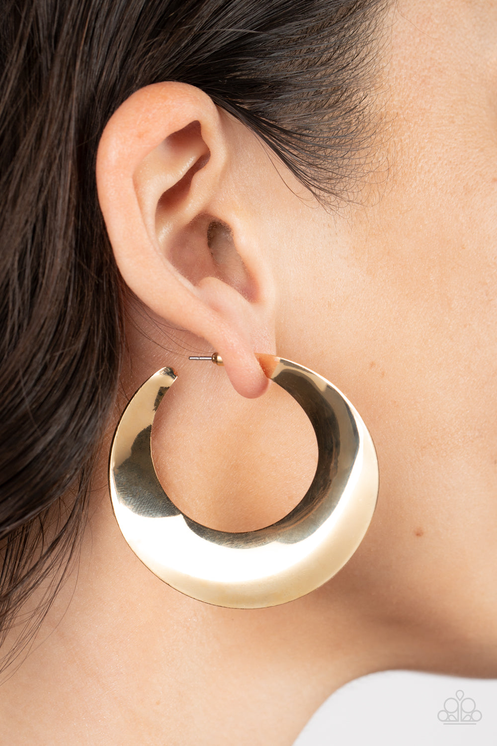 Paparazzi Power Curves - Gold Earrings - Pusher P