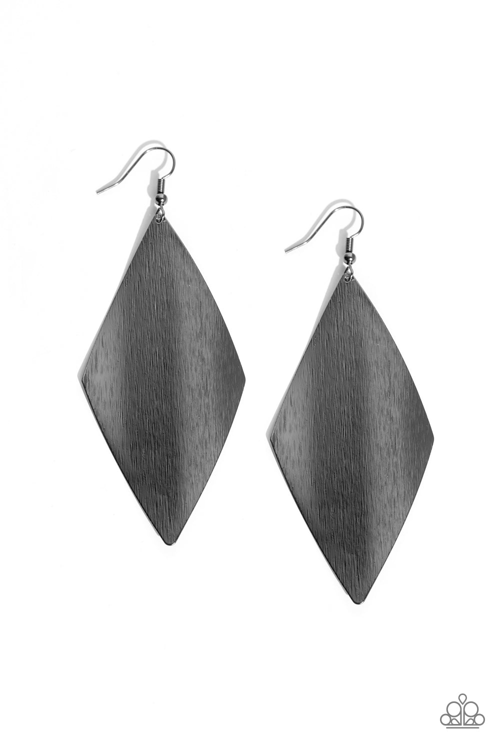 Retro Rally - Black Earrings | Paparazzi Accessories