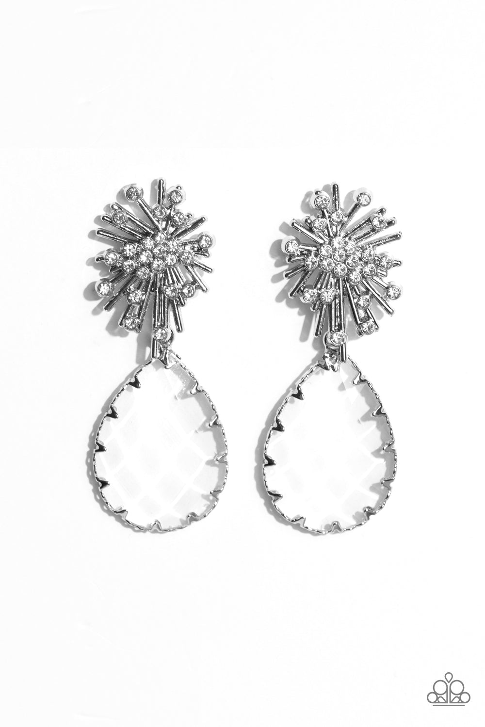 Stellar Shooting Star - White Earrings | Paparazzi Accessories