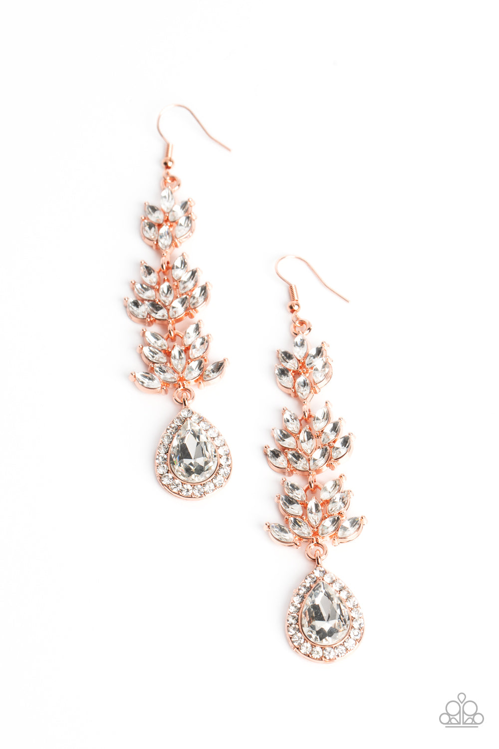 Water Lily Whimsy - Copper Earrings | Paparazzi Accessories