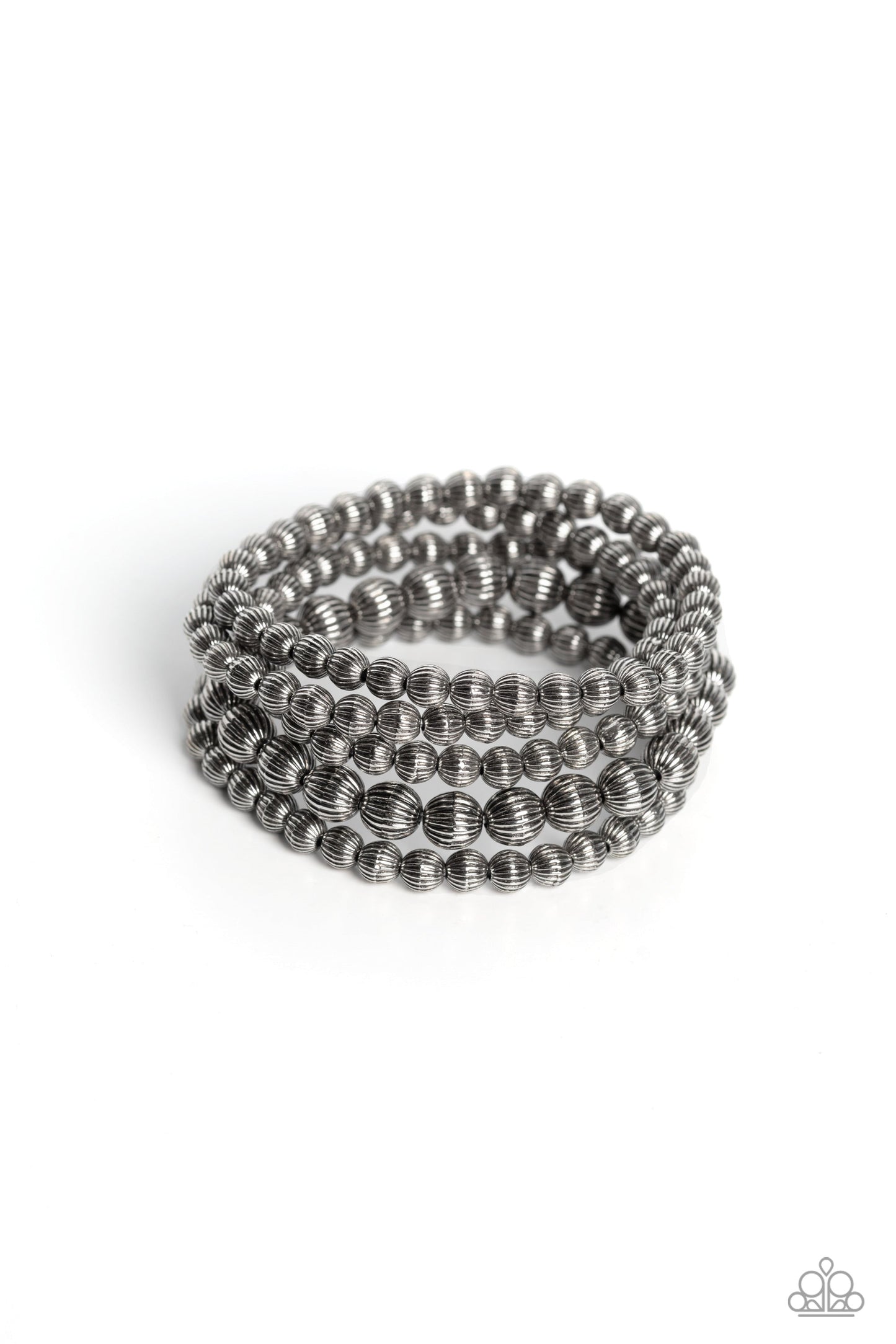 Sonoran Stripes - Silver Bracelet | Paparazzi Accessories