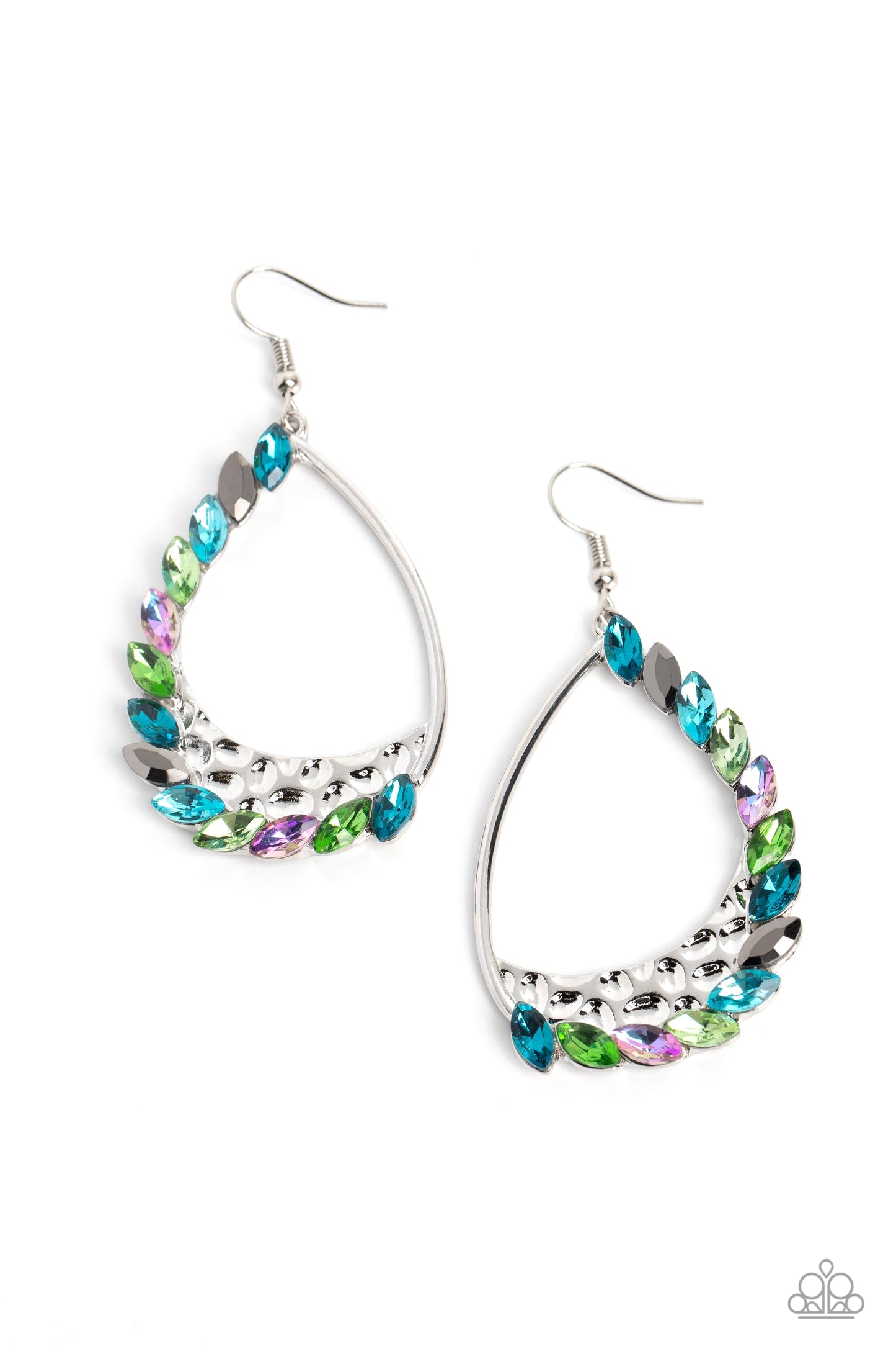 Looking Sharp - Multi Earrings - Blue | Paparazzi Accessories