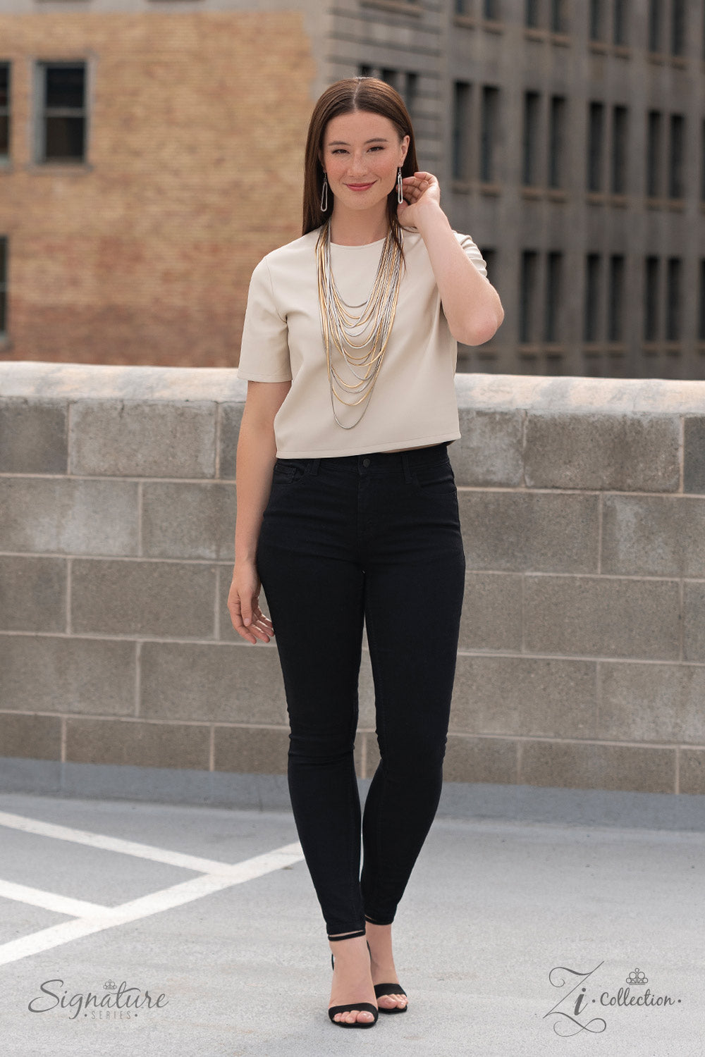 The Linda 2023 Necklace Earrings - Gold Zi Collection | Paparazzi Accessories