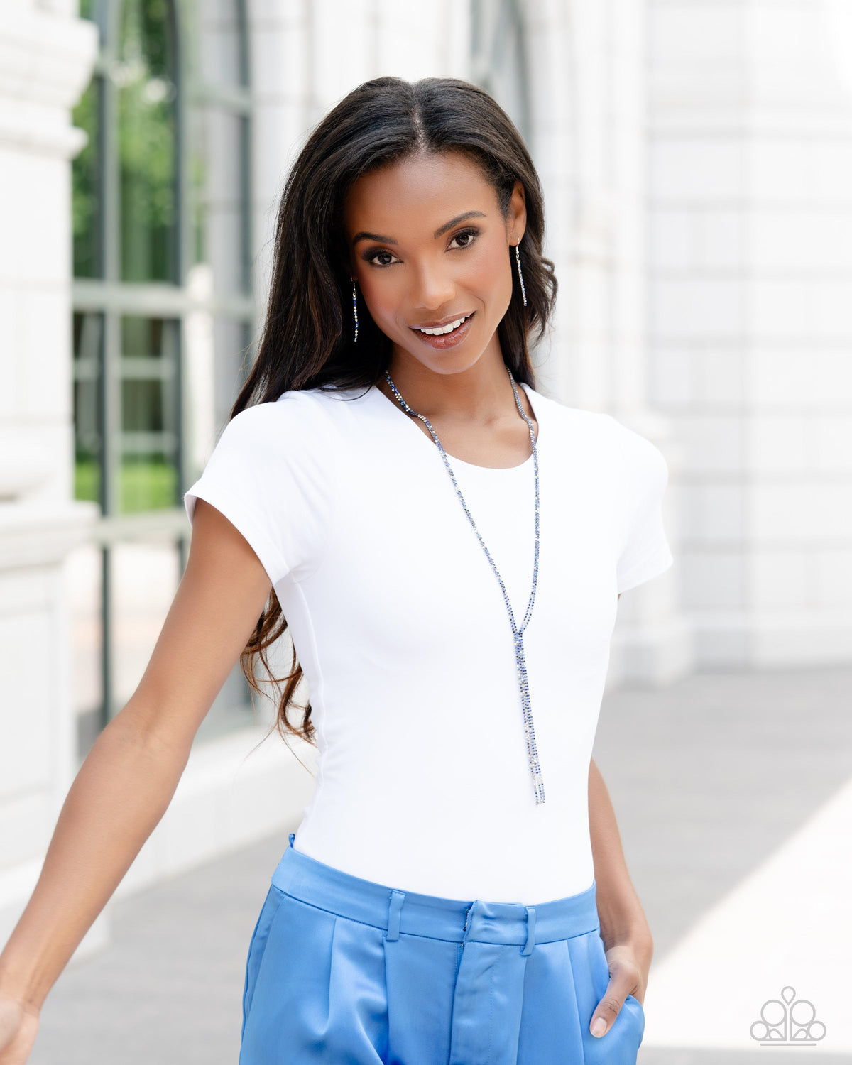 Jazz STRANDS - Blue Necklace | Paparazzi Accessories