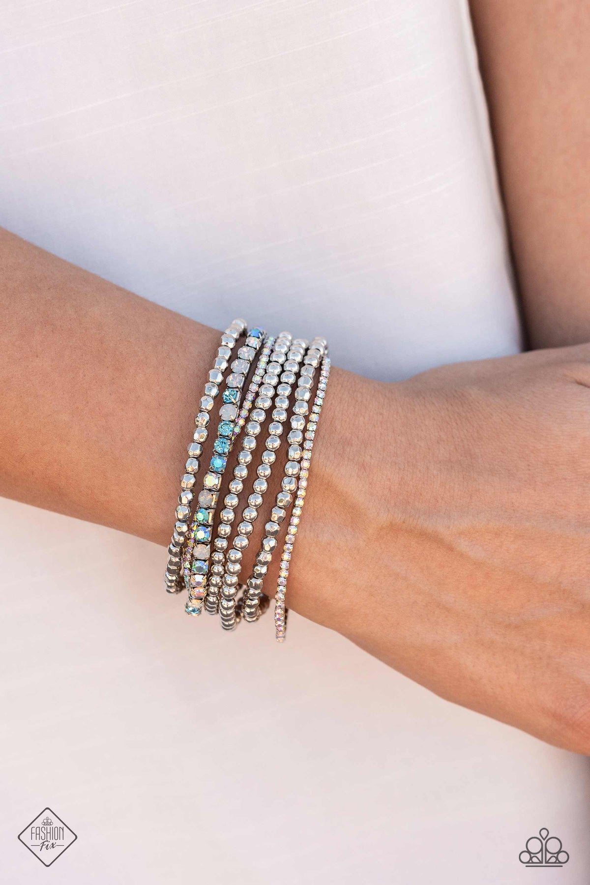 Stellar Sequence - Blue Bracelet - August 2023 Fashion Fix | Paparazzi Accessories