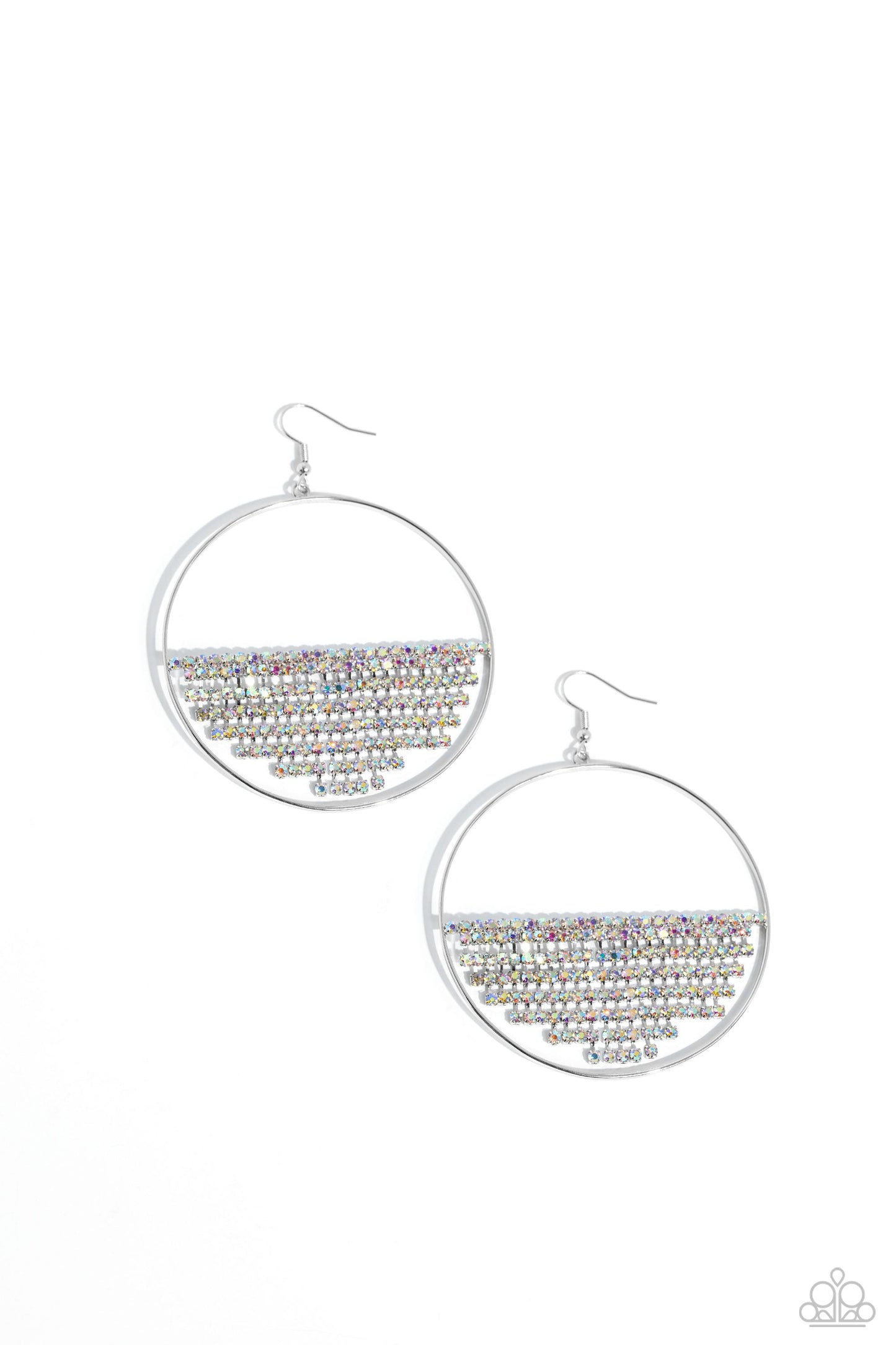 Fierce Fringe - Multi Earrings - Silver | Paparazzi Accessories