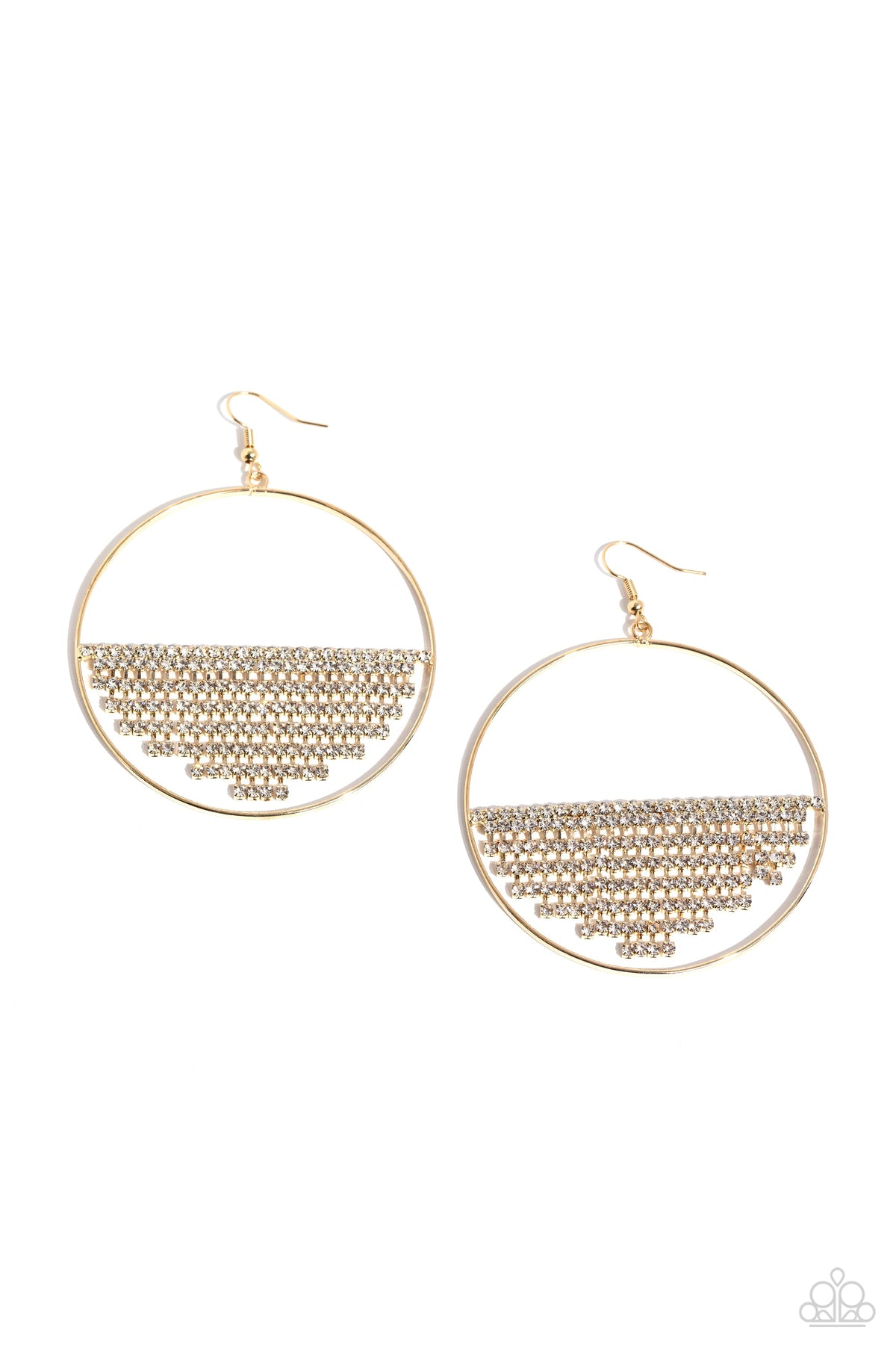 Fierce Fringe - Gold Earrings | Paparazzi Accessories