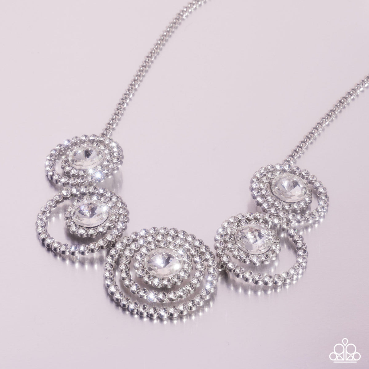 Dramatic Darling - White Necklace | Paparazzi Accessories
