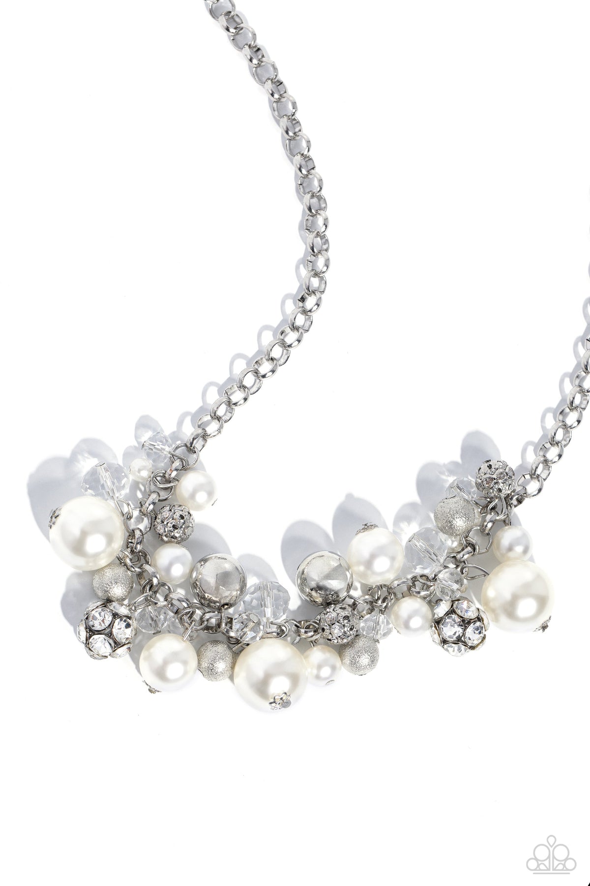 Corporate Catwalk - White Necklace | Paparazzi Accessories