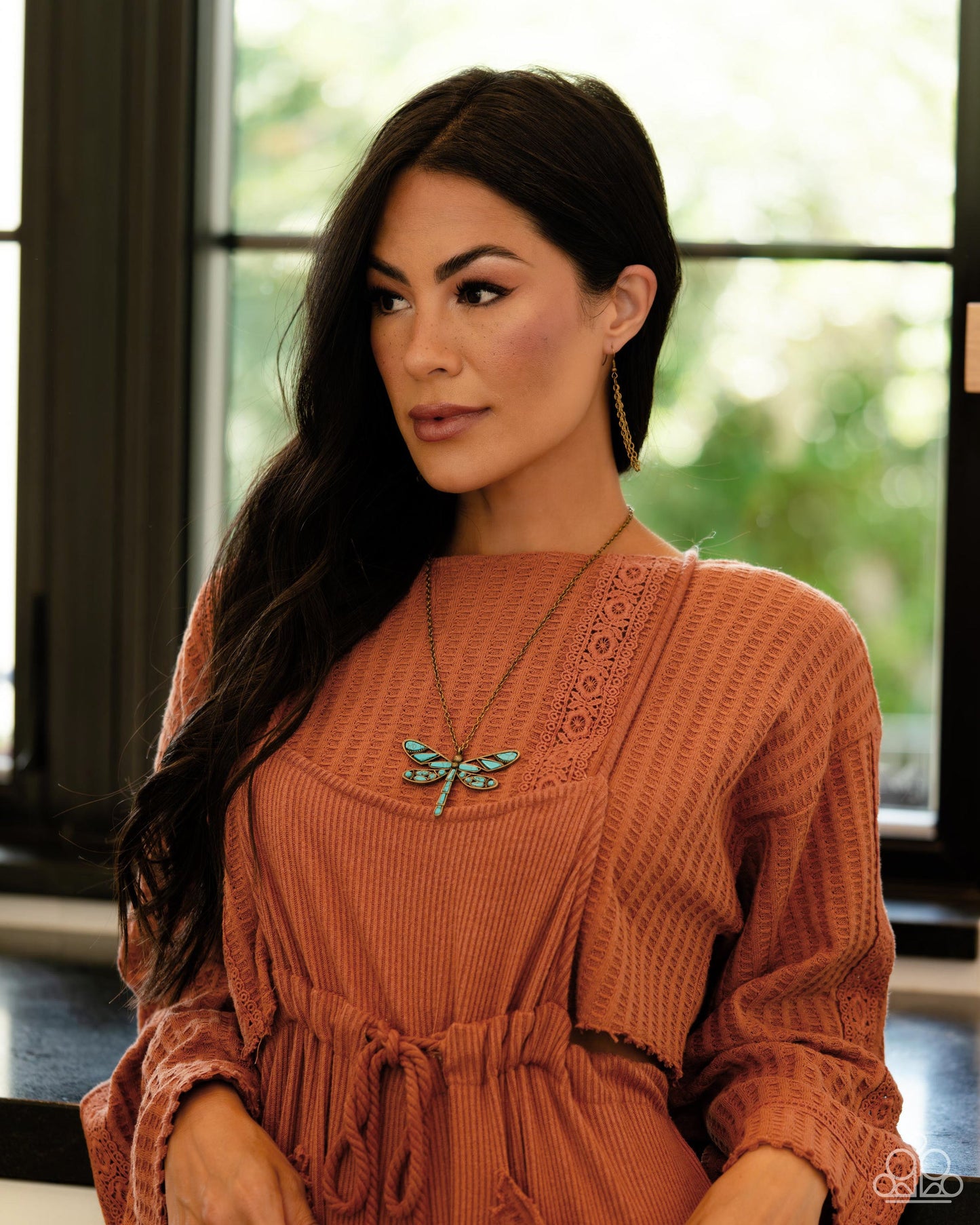 FLYING Low - Brass Necklace | Paparazzi Accessories