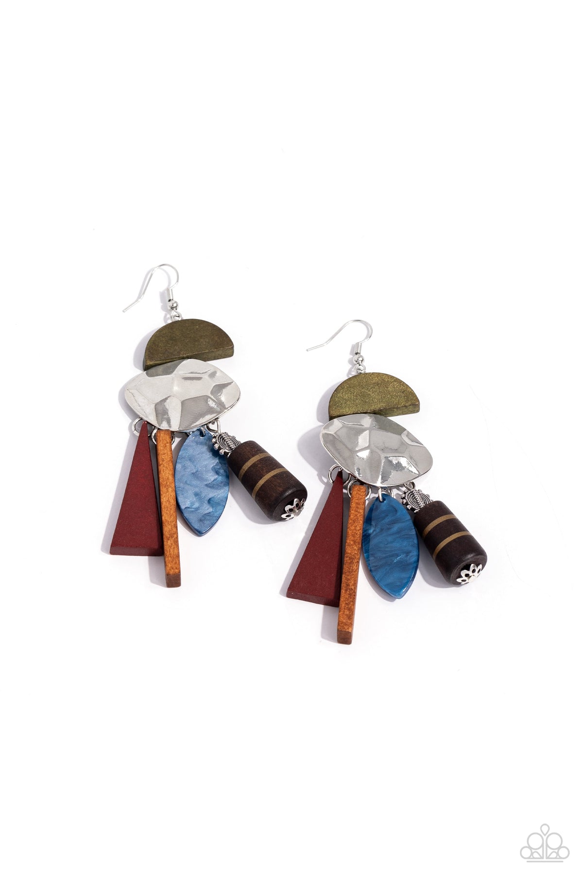 Textured Talisman - Multi Earrings | Paparazzi Accessories