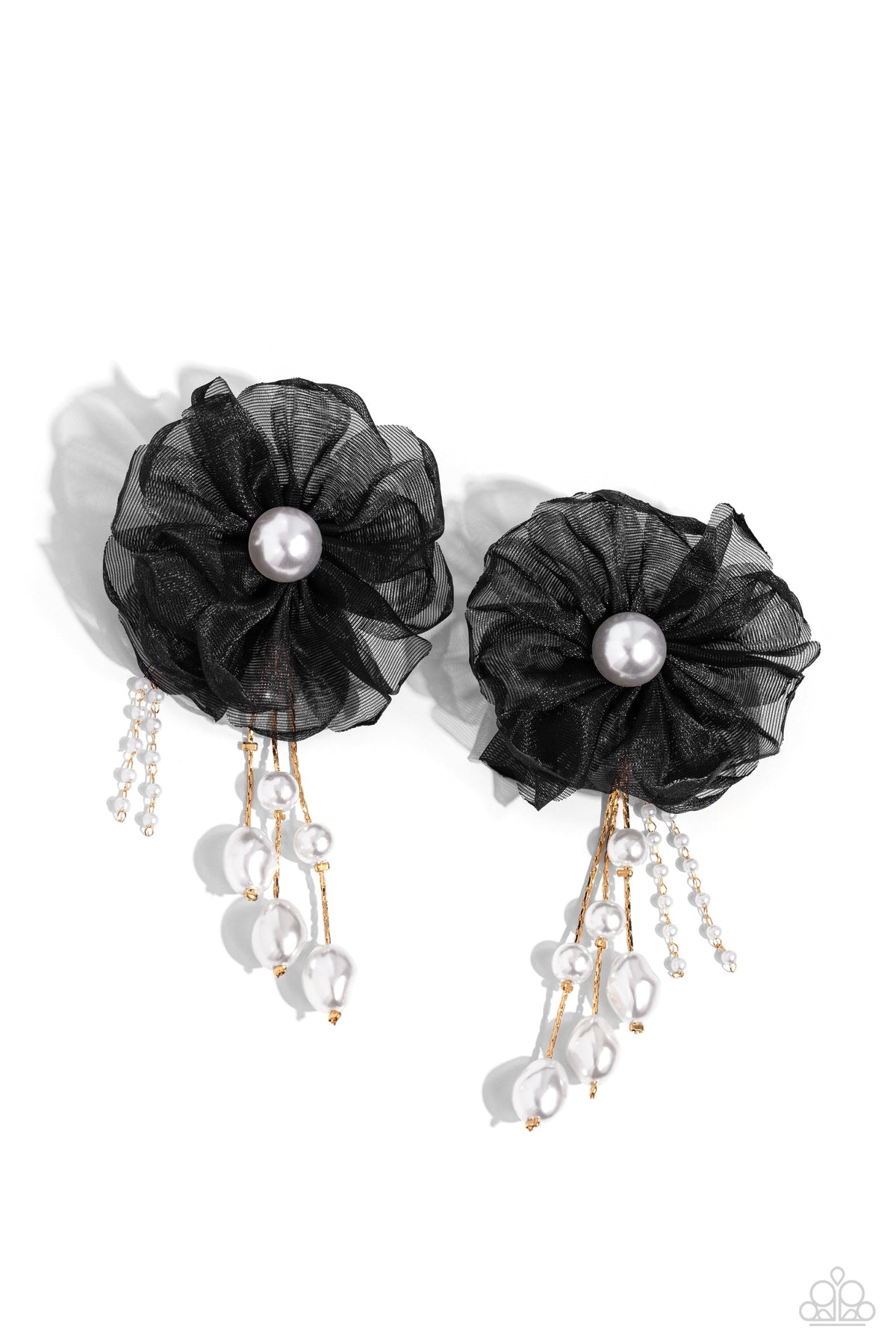Dripping In Decadence - Gold Earrings - Black | Paparazzi Accessories