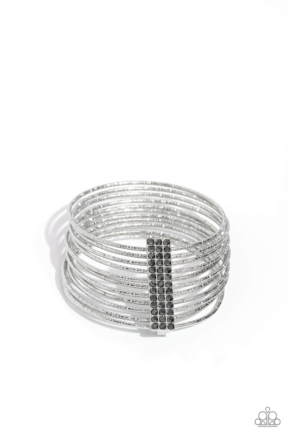 Shimmery Silhouette - Silver Bracelet | Paparazzi Accessories