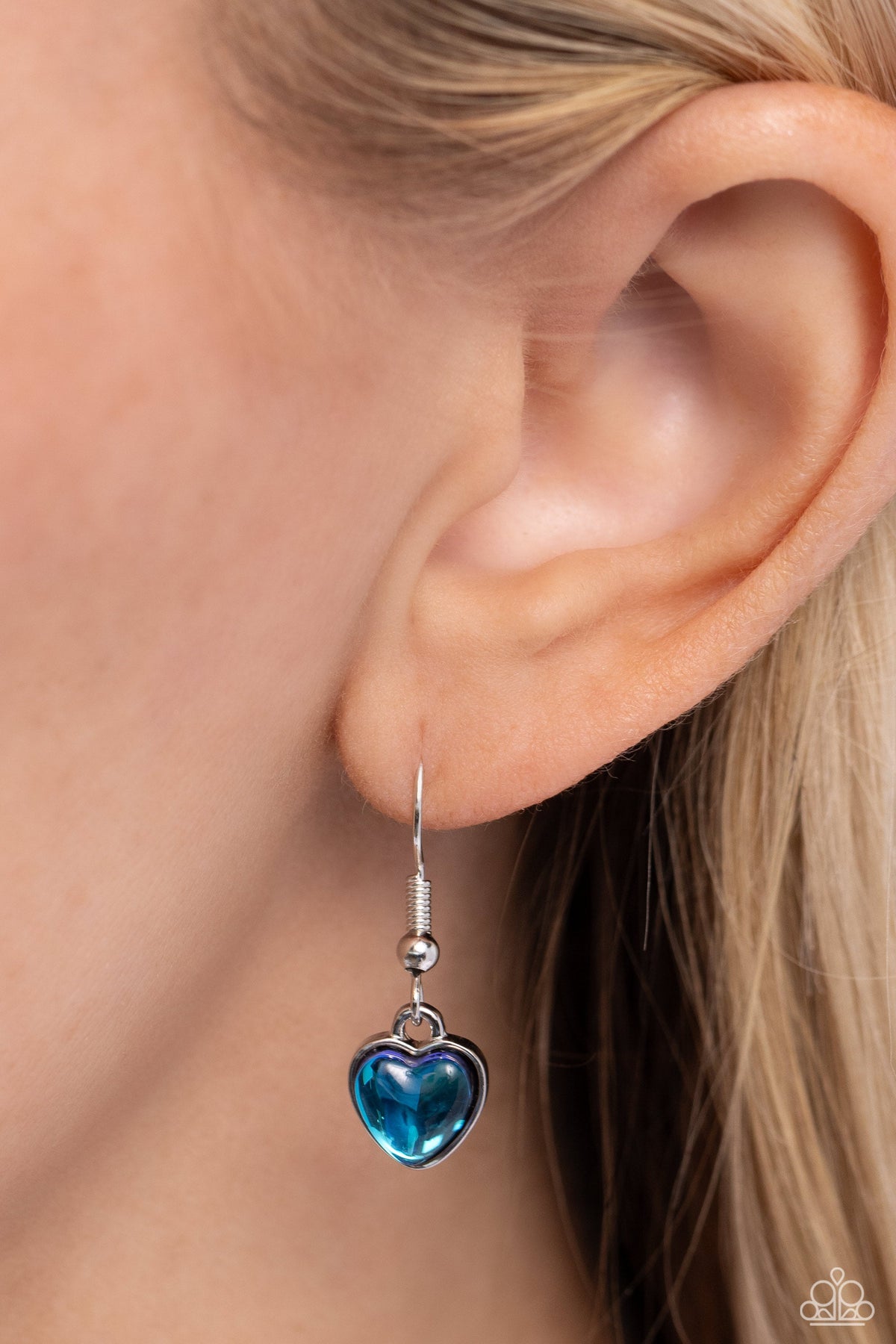 Seize the Simplicity - Blue Heart Necklace - Black | Paparazzi Accessories