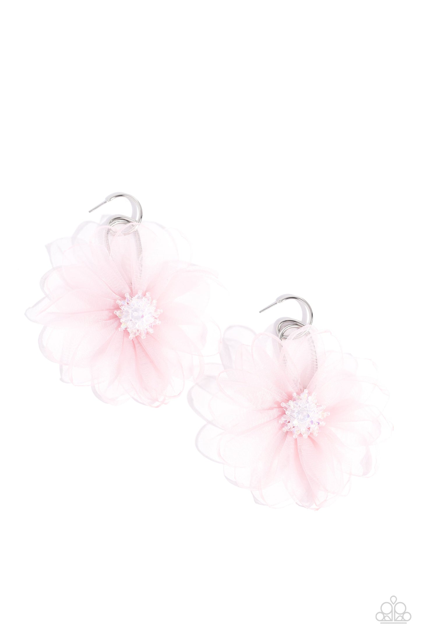 Cosmopolitan Chiffon - Pink Earrings | Paparazzi Accessories