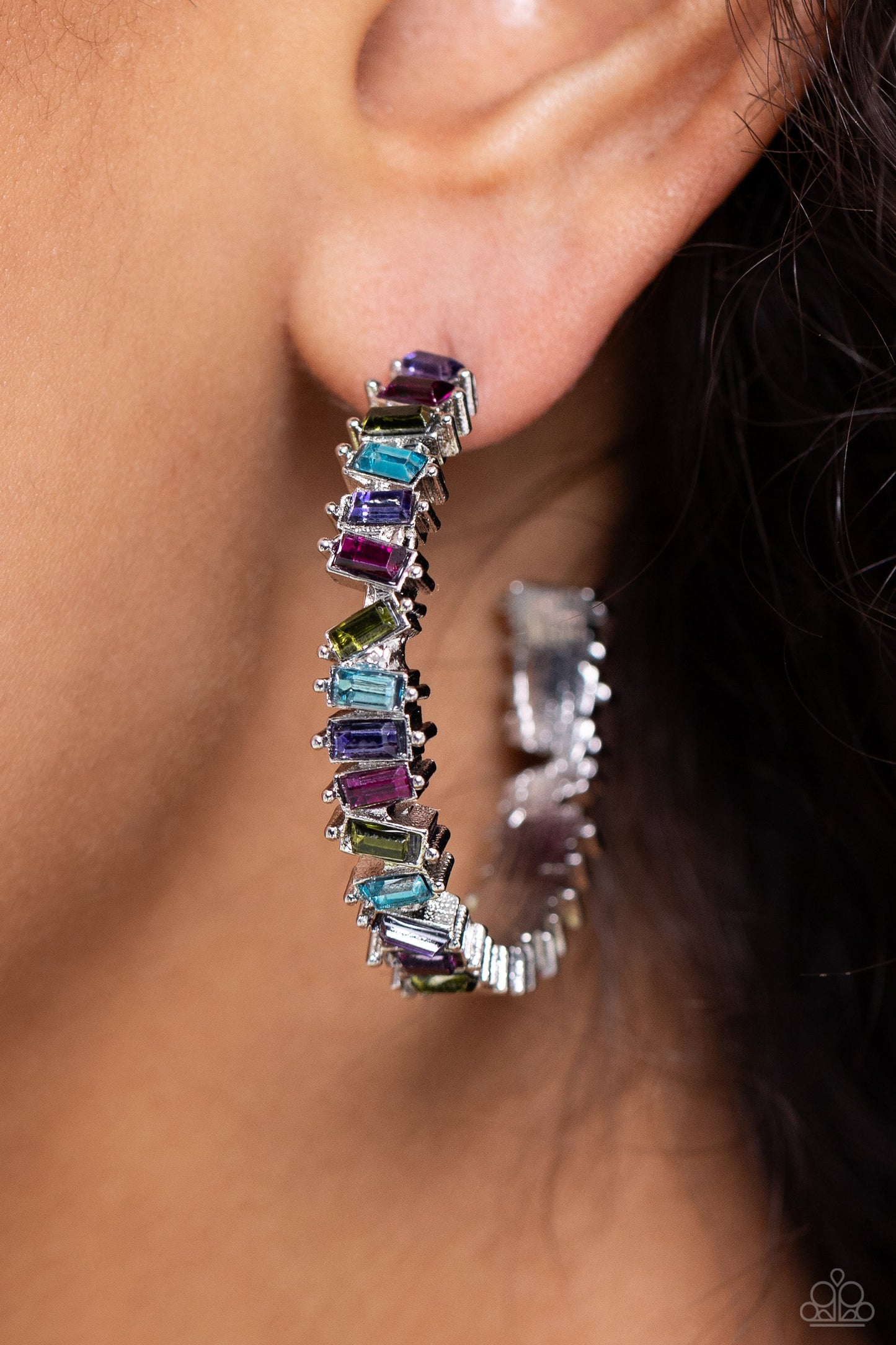 Effortless Emeralds - Multi Earrings | Paparazzi Accessories