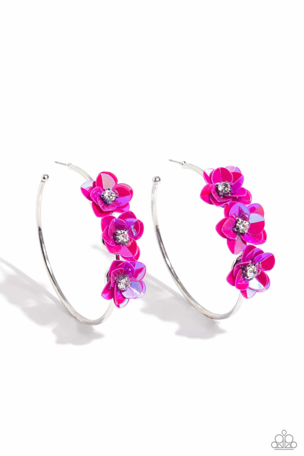 Ethereal Embellishment - Pink Earring Earrings | Paparazzi Accessories