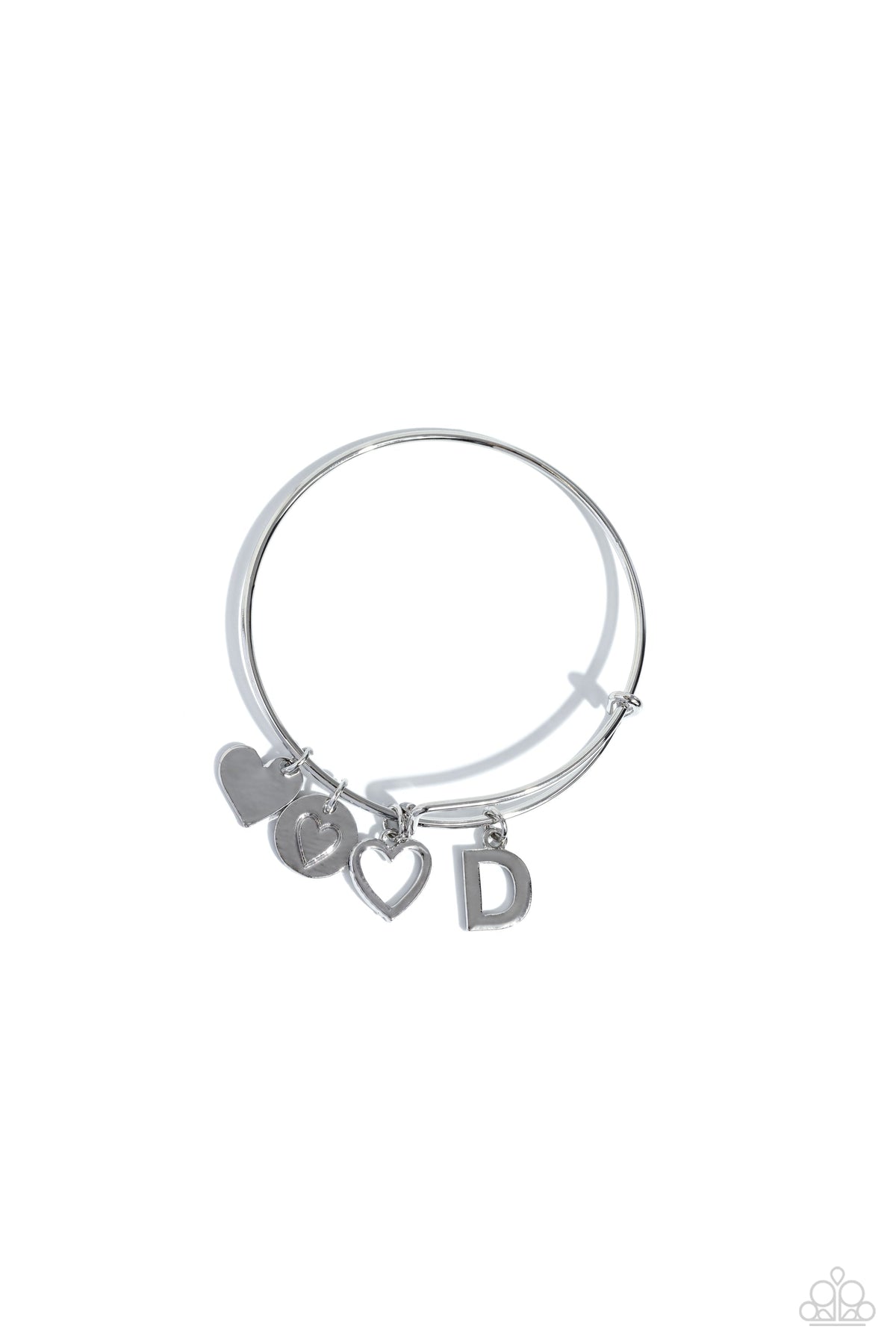 Making It INITIAL - Silver - D Bracelet | Paparazzi Accessories