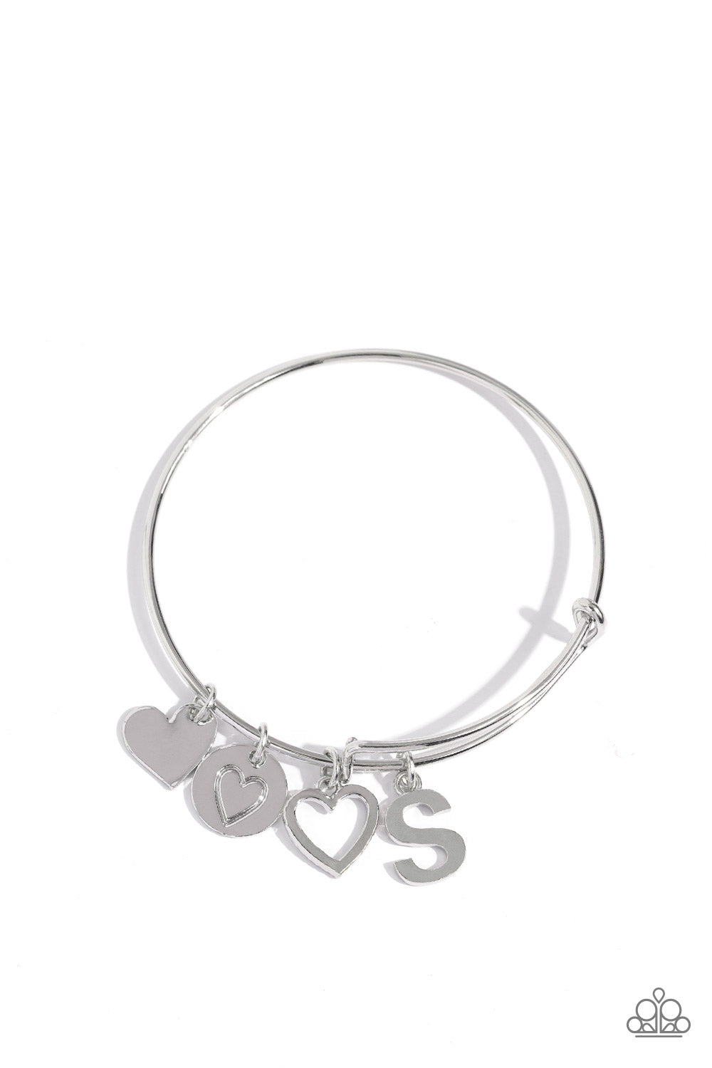 Making It INITIAL - Silver - S Bracelet | Paparazzi Accessories